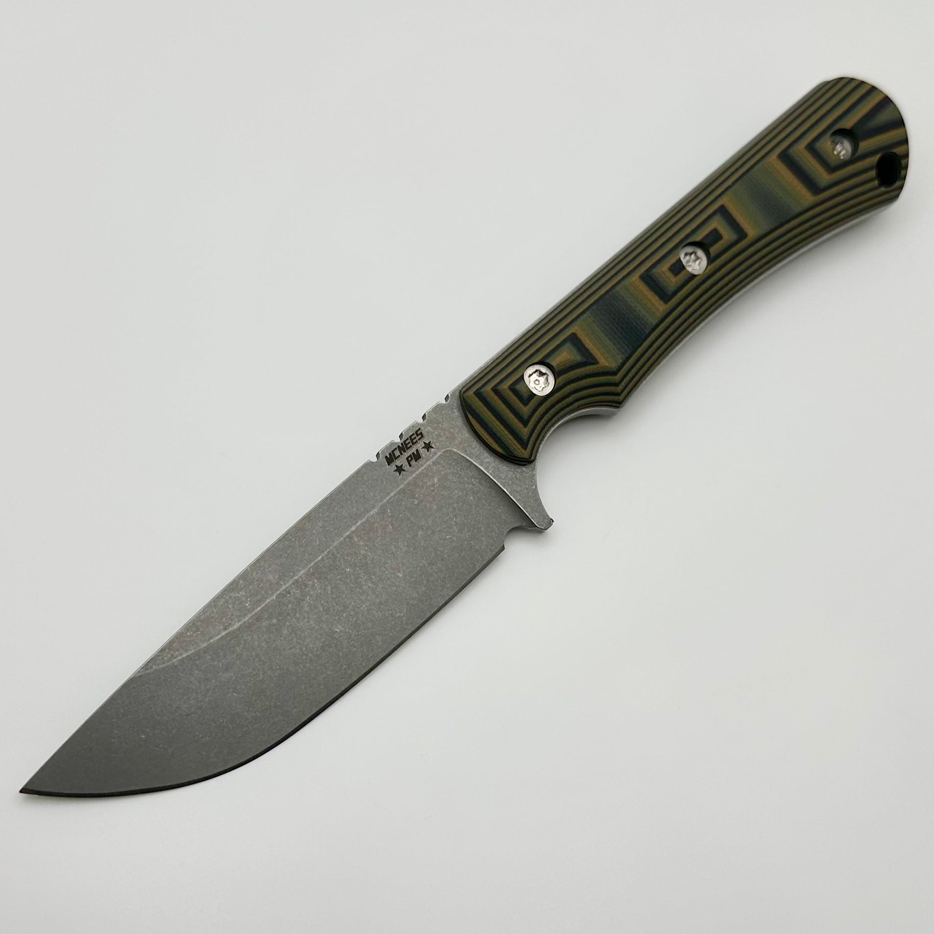 McNees Ridge Runner 3.6 Fixed Blade Camo G-10 w/ Atomic CPM-3V