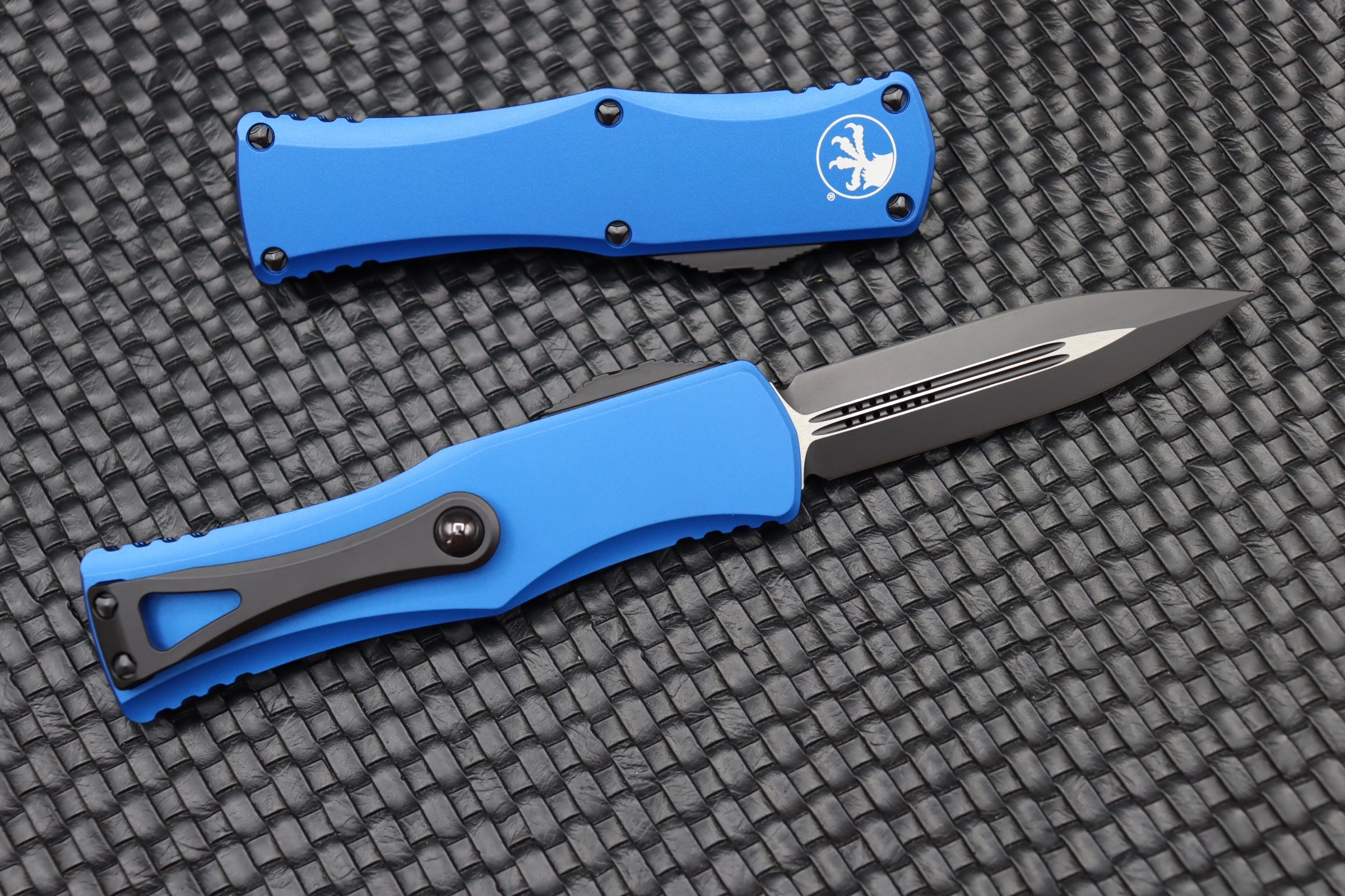 Microtech Hera Double Edge Black Standard & Blue 702-1BL