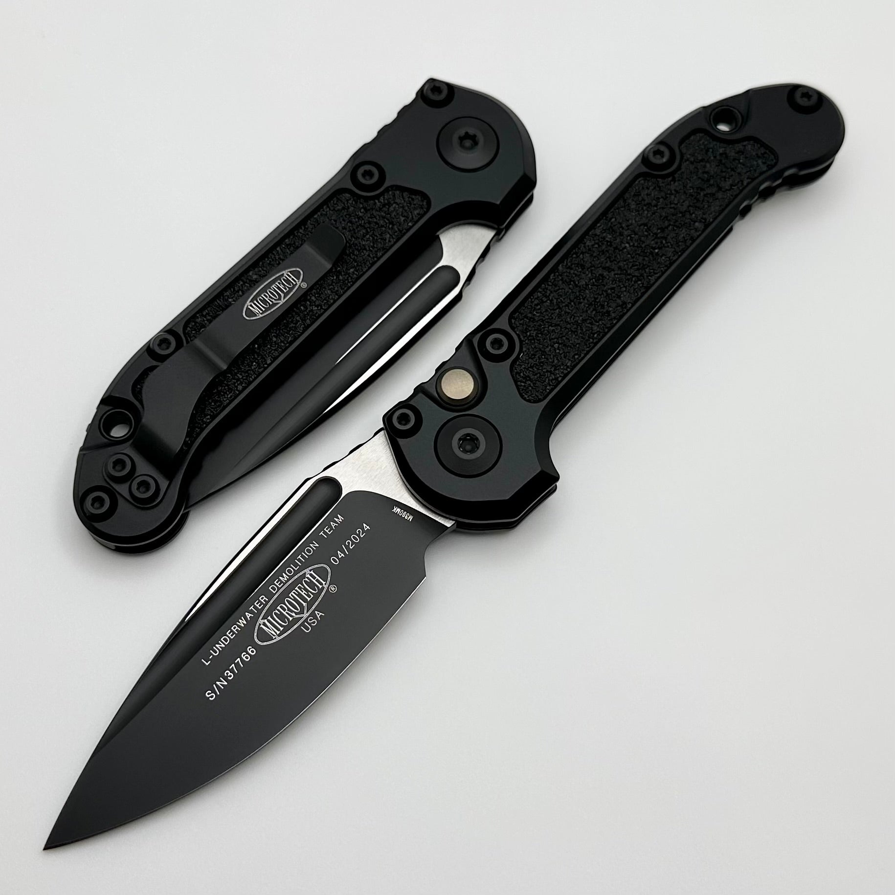 Microtech Knives LUDT Gen III Tactical Drop Point w/ Black Handle 1135-1T