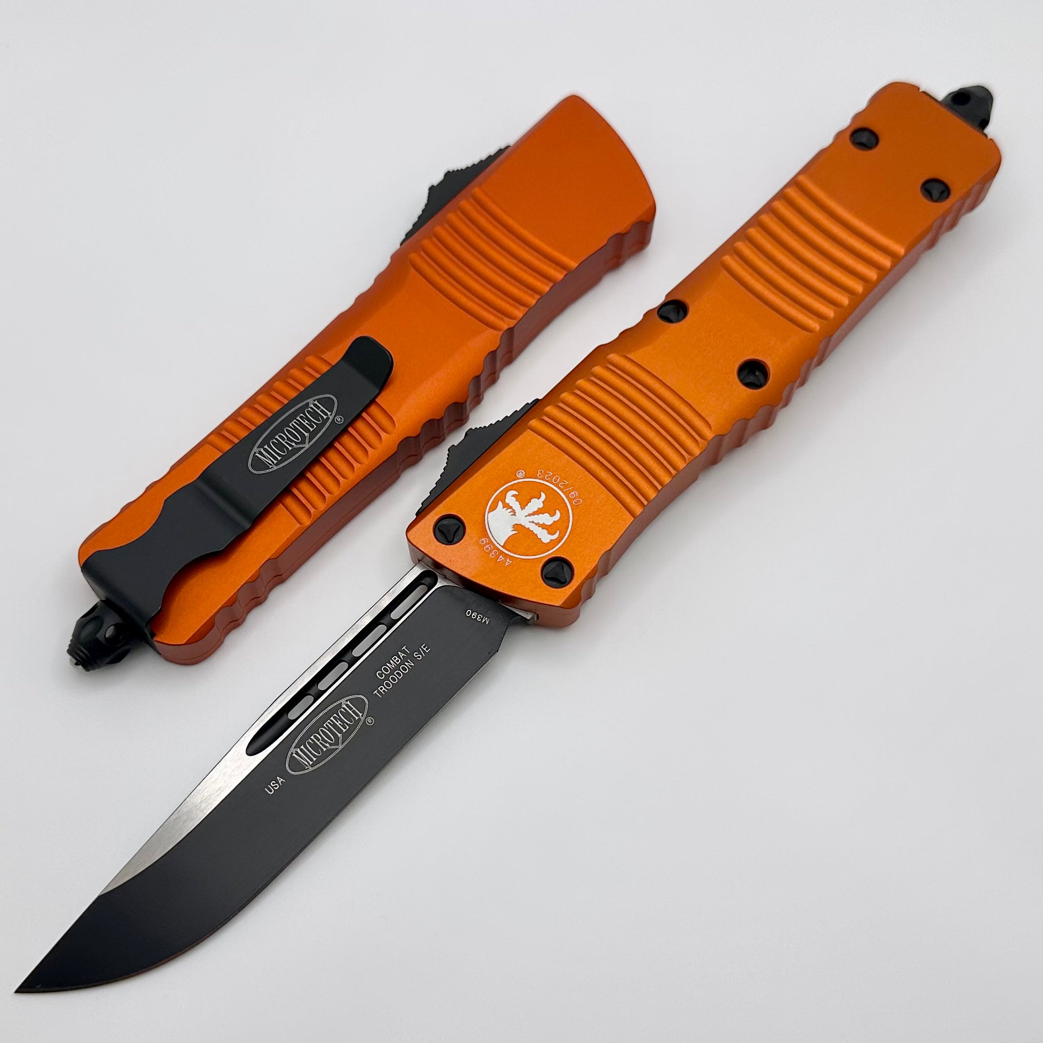 Microtech Combat Troodon Single Edge Black Standard & Orange 143-1OR