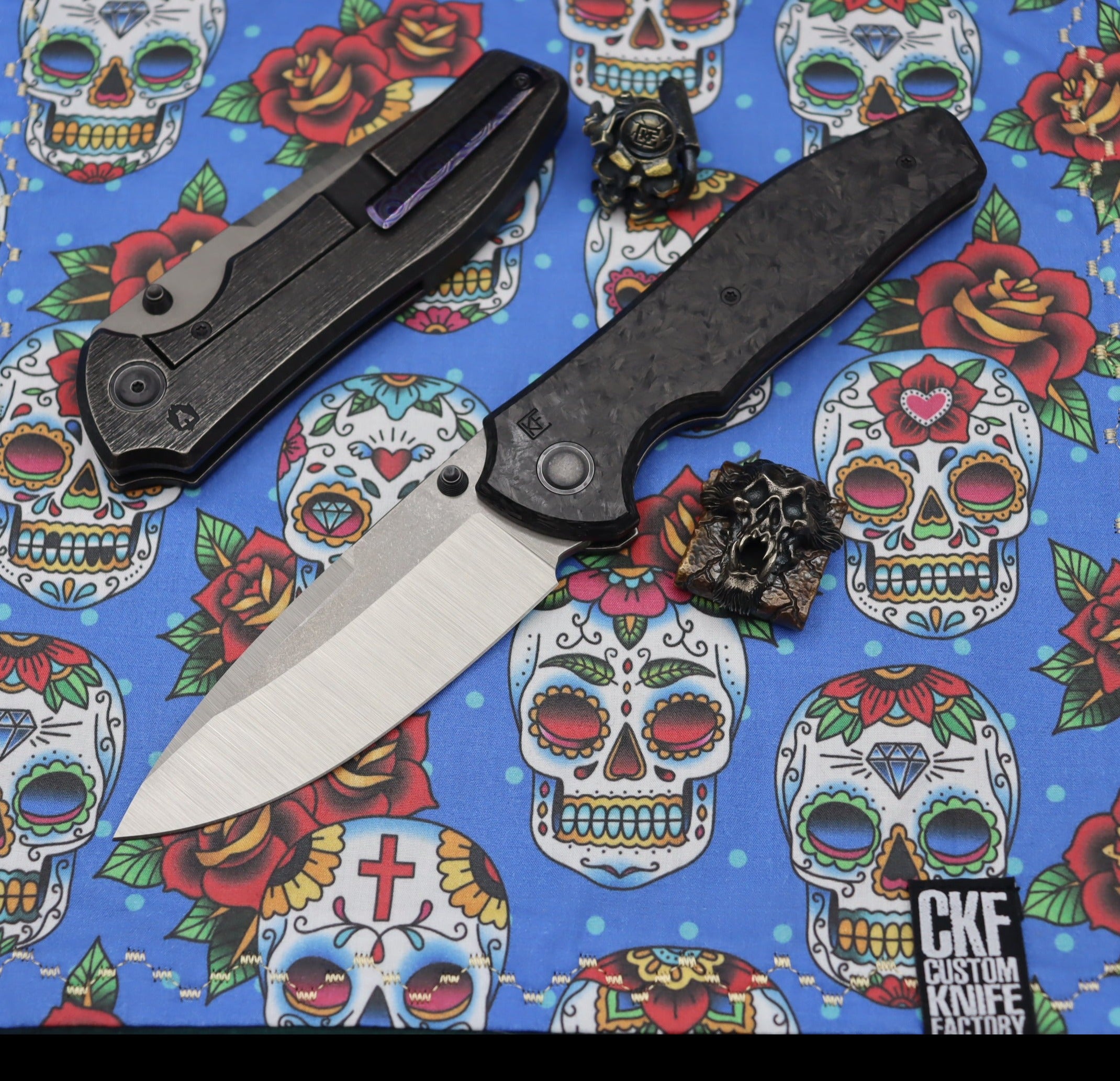 Custom Knife Factory Yeti521454 Chimera M390 Zirc Carbon Fiber w/ Zircuti Clip