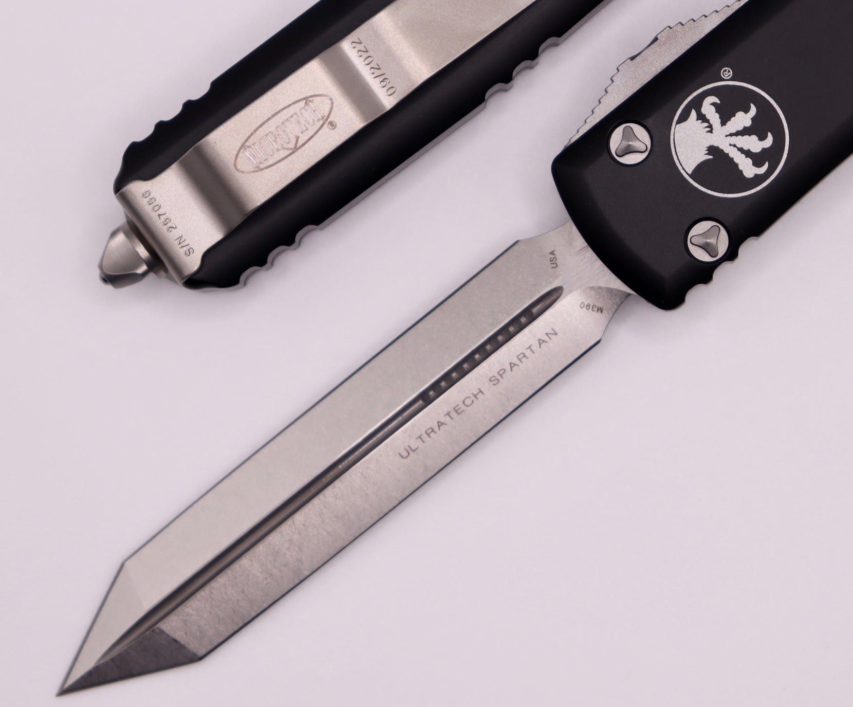 Microtech Ultratech Spartan Stonewash Standard & Black 223-10