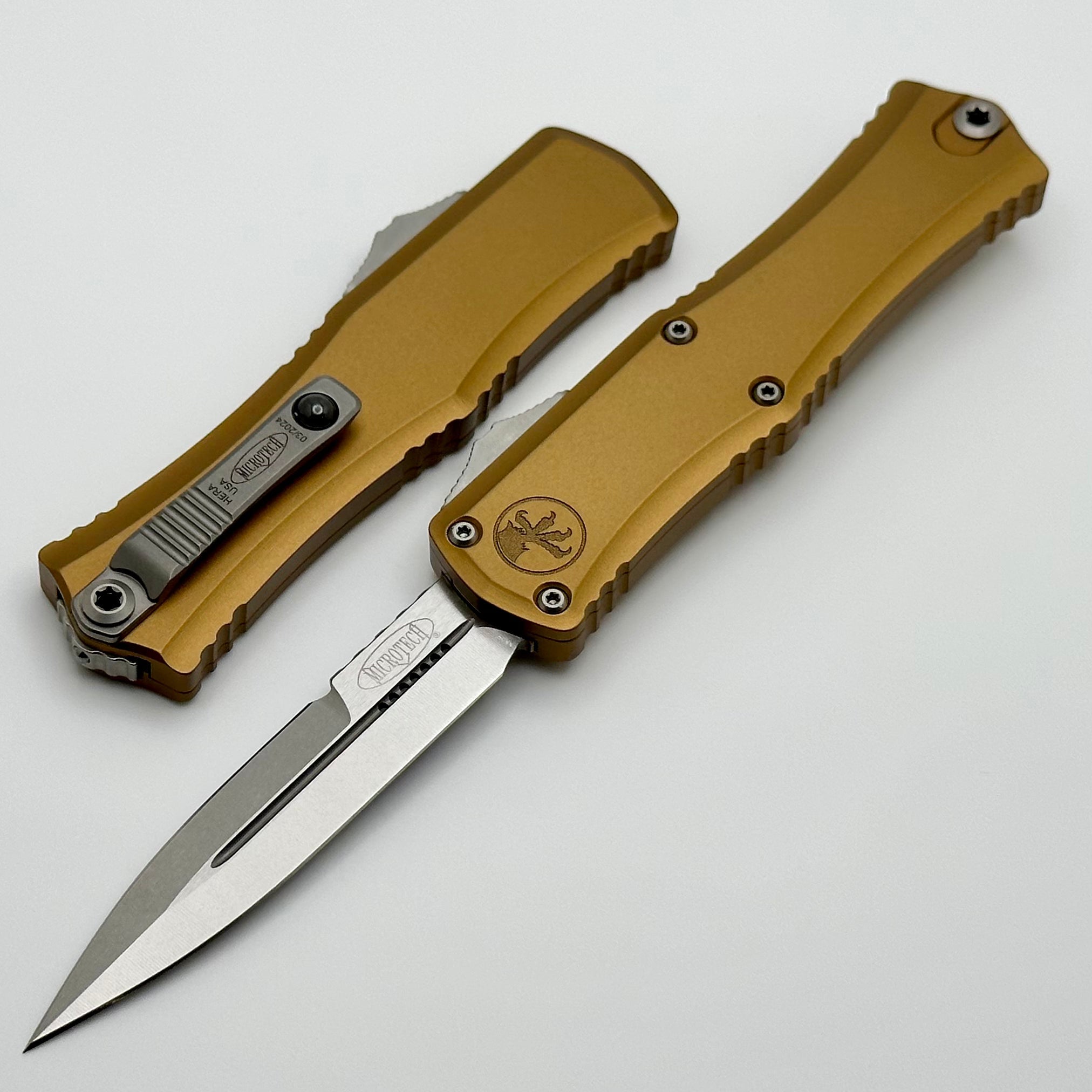 Microtech Knives Mini Hera Stonewash Bayonet M390MK & Tan 1701M-10TA