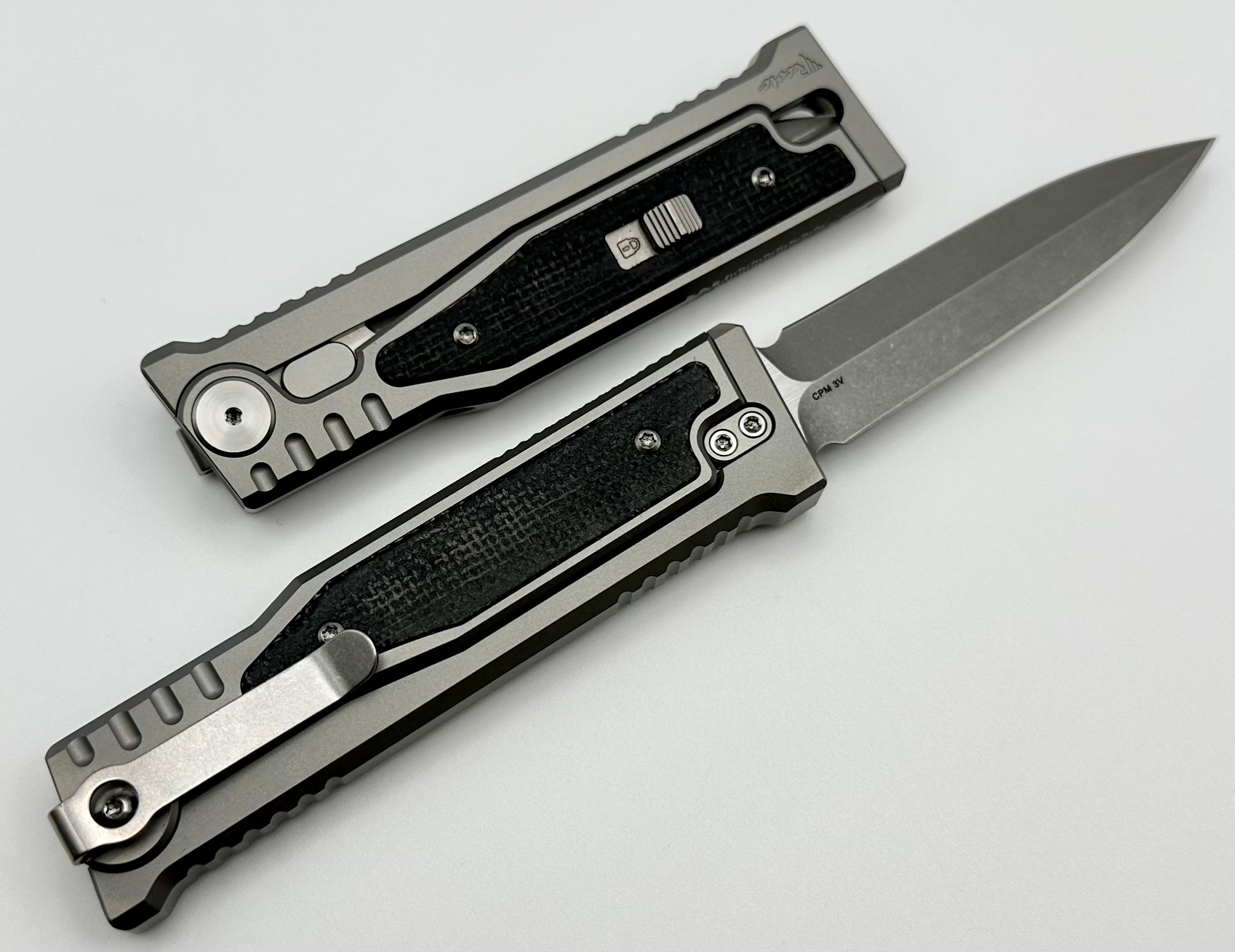 Reate EXO M Black Micarta & Two Tone Double Edge 3V