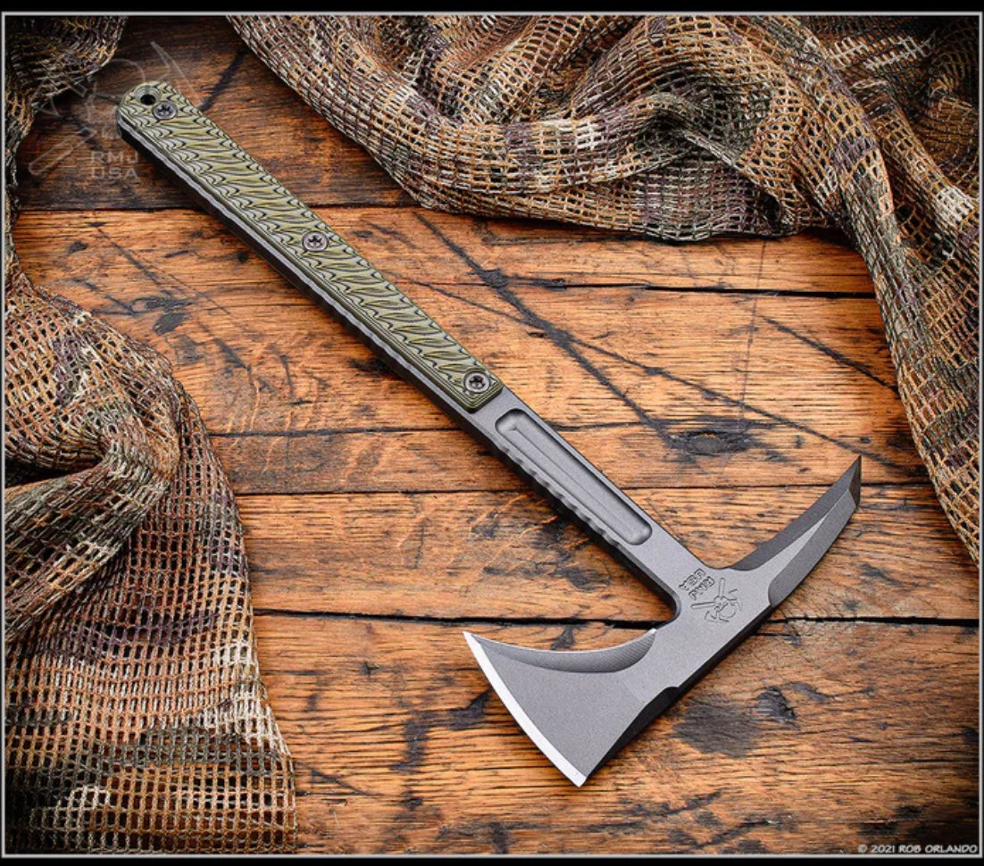 RMJ Tactical Kestrel 13 80CRV2 Tomahawk w/ Dirty Olive G-10