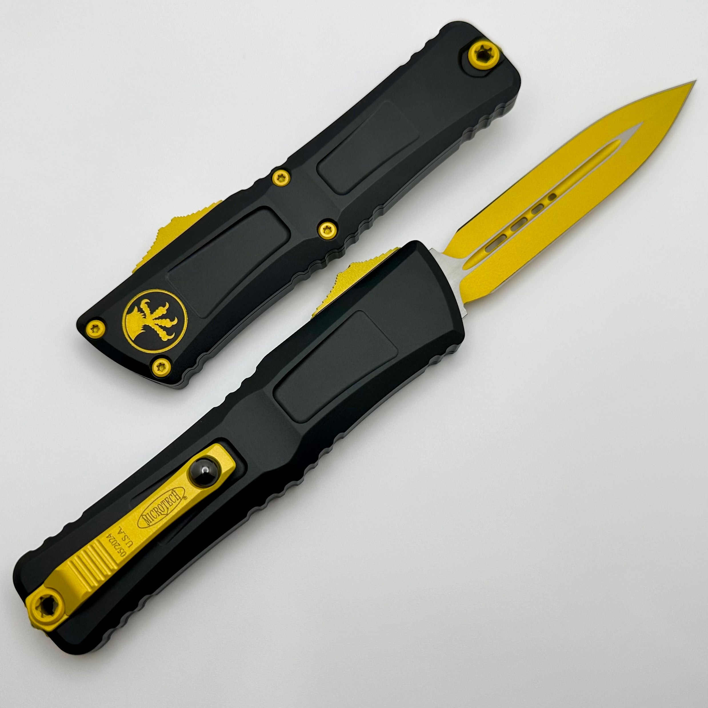 Microtech Knives Combat Troodon Gen III Black D/E w/ Yellow Accents 1142-1YWSK