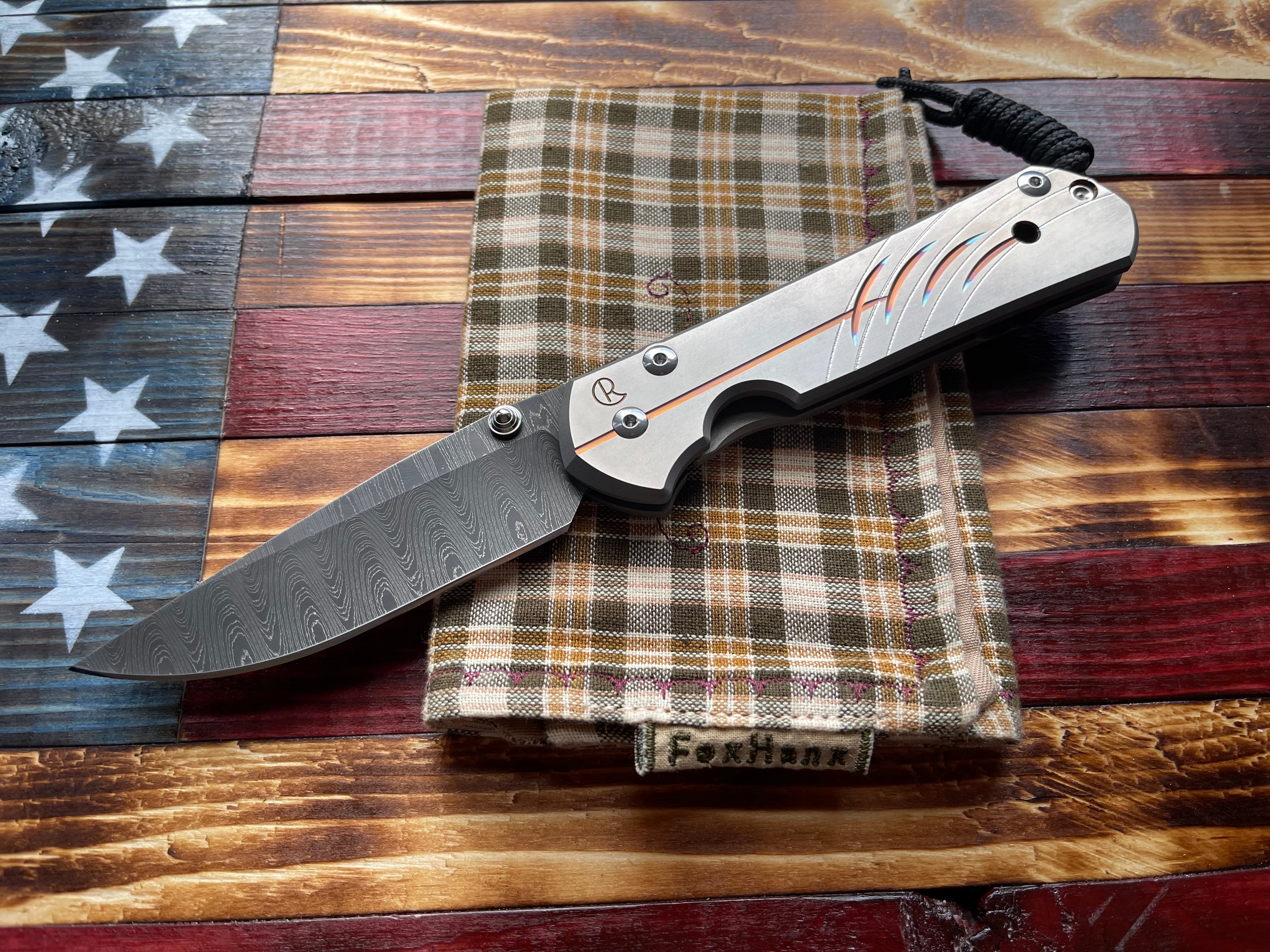 Chris Reeve Large 21 Sebenza Unique Graphic Damascus Bronze