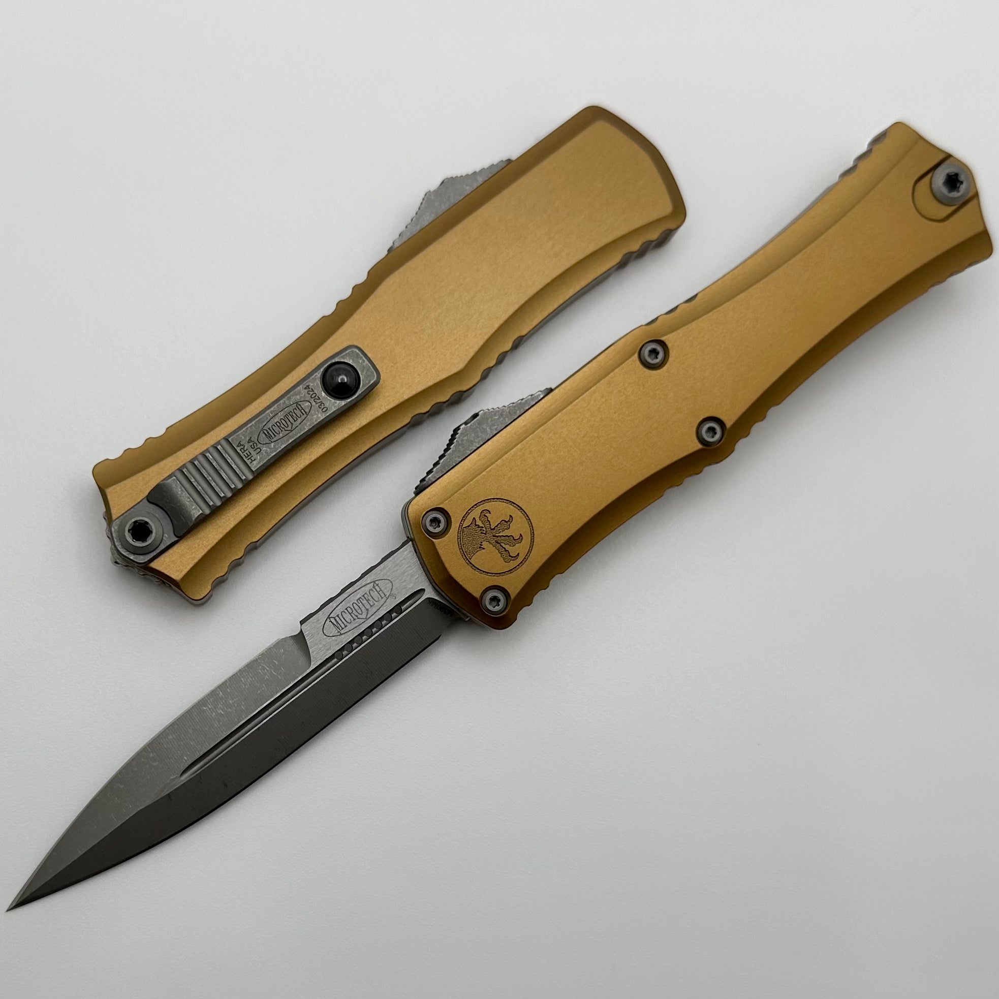 Microtech Knives Mini Hera Apocalyptic Bayonet M390MK w/ Tan Handle 1701M-10APTA