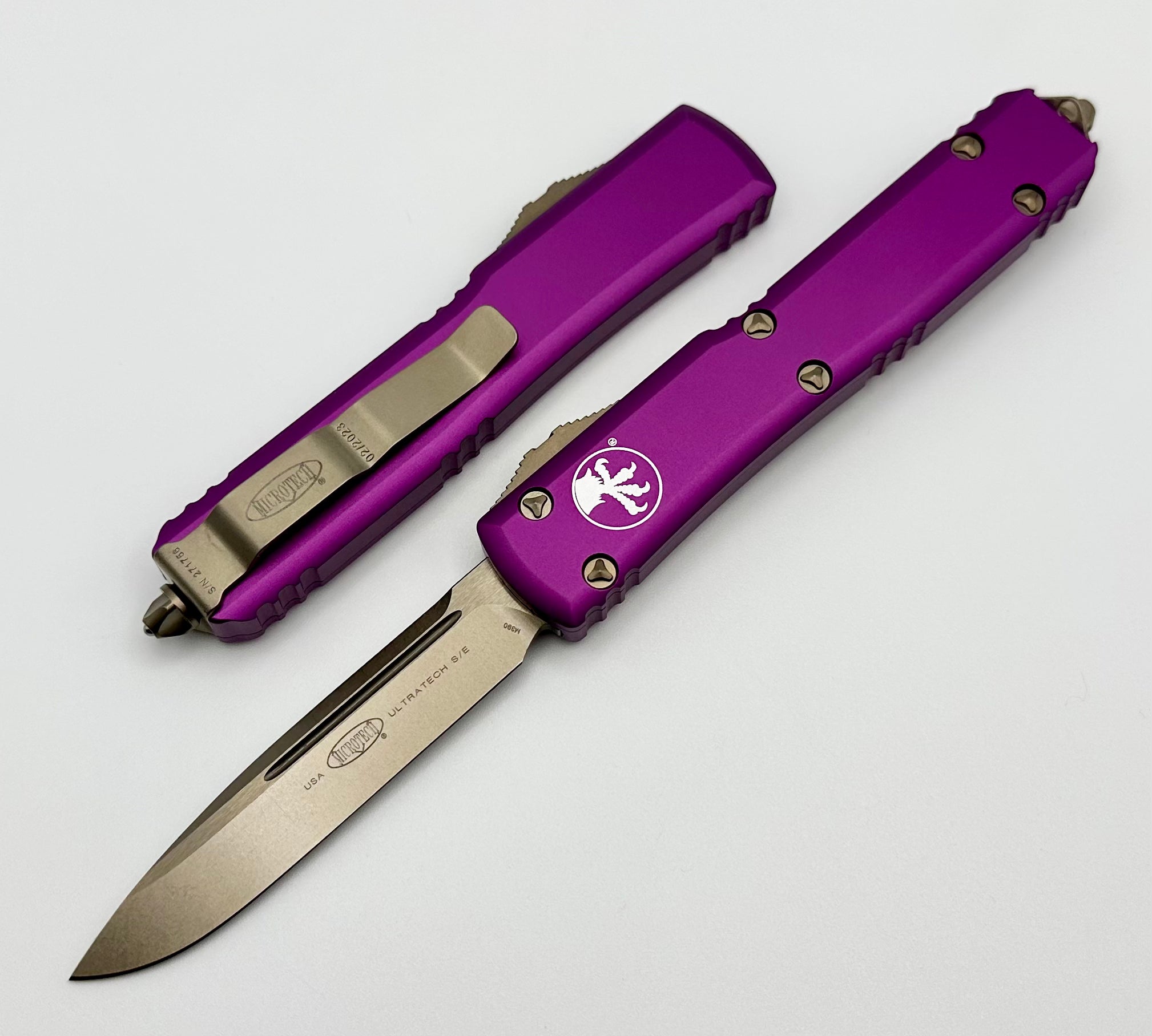 Microtech Ultratech Single Edge Bronze & Violet 121-13VI