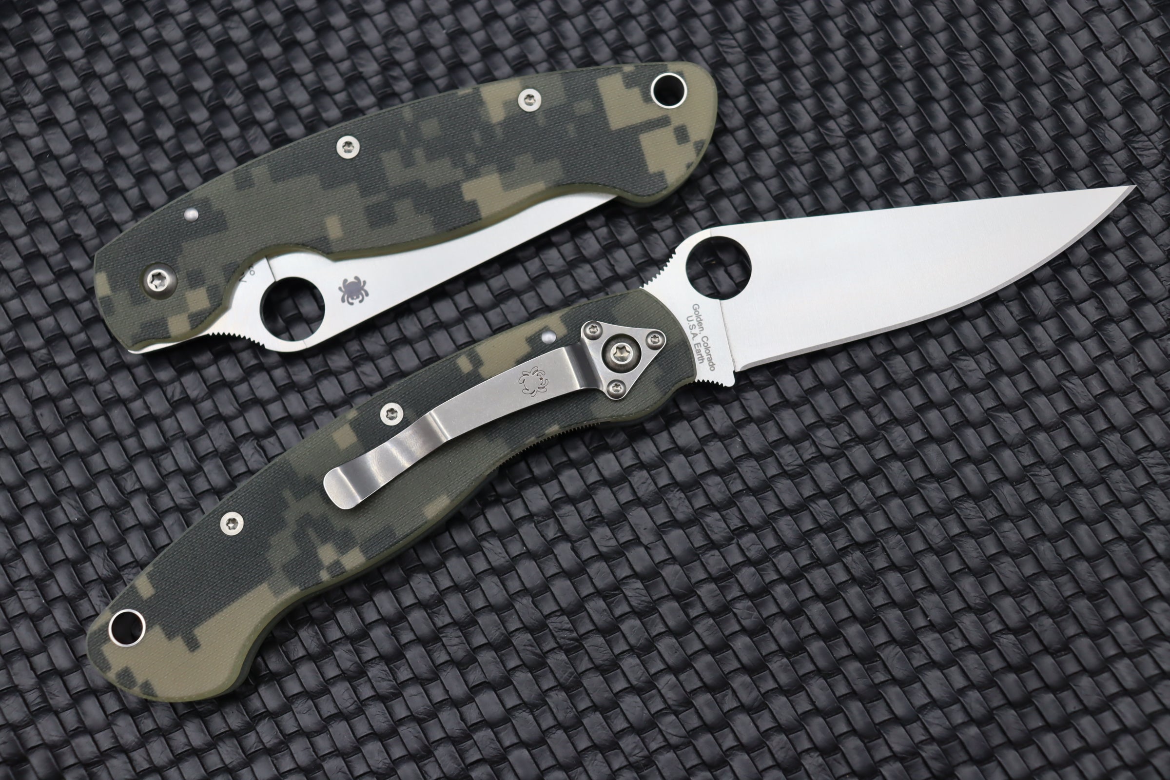 Spyderco Knives Military Camo G-10 & CPM-S30V C36GPCMO