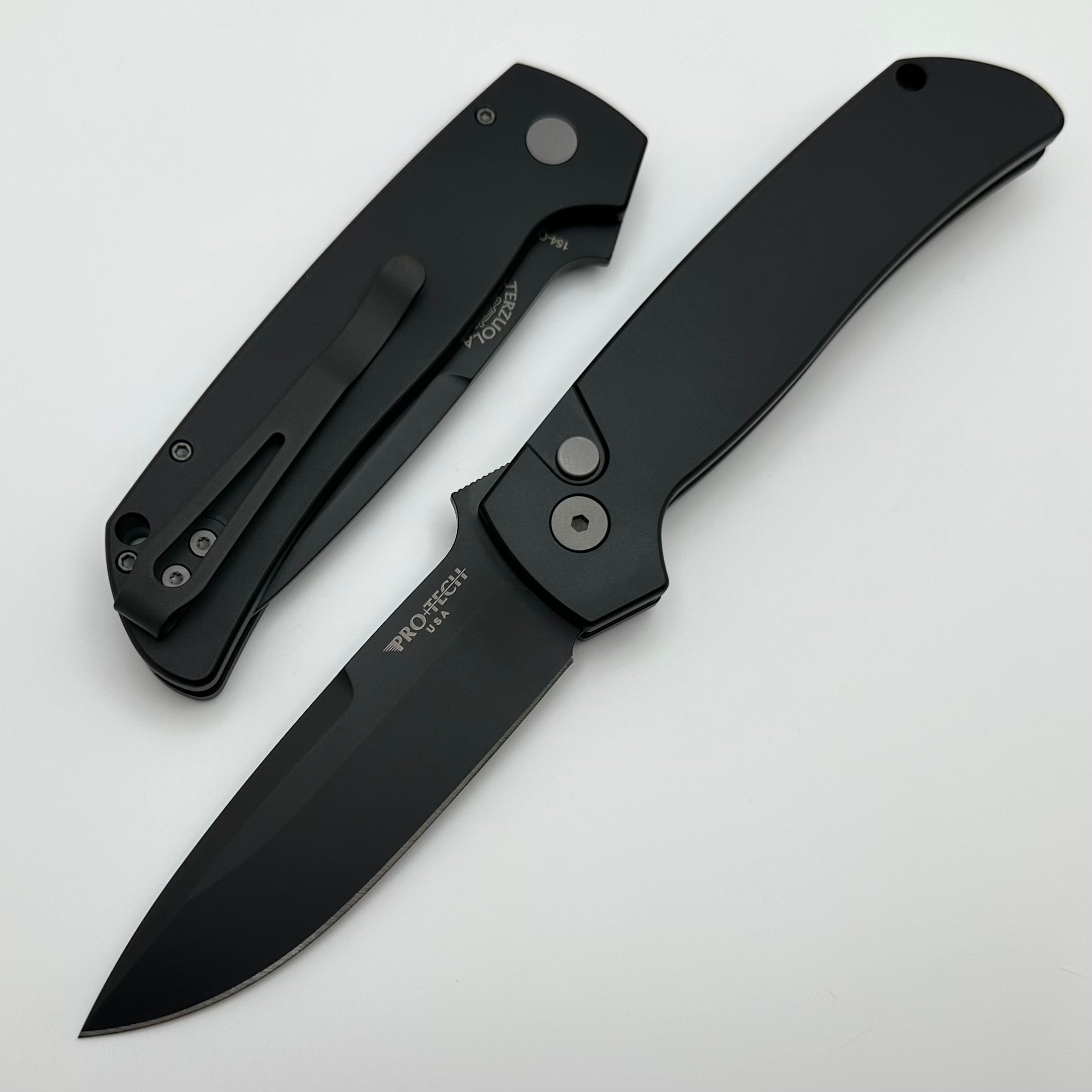 Pro-Tech Terzuola ATCF Black Aluminum Handles w/ DLC 154CM BT2603