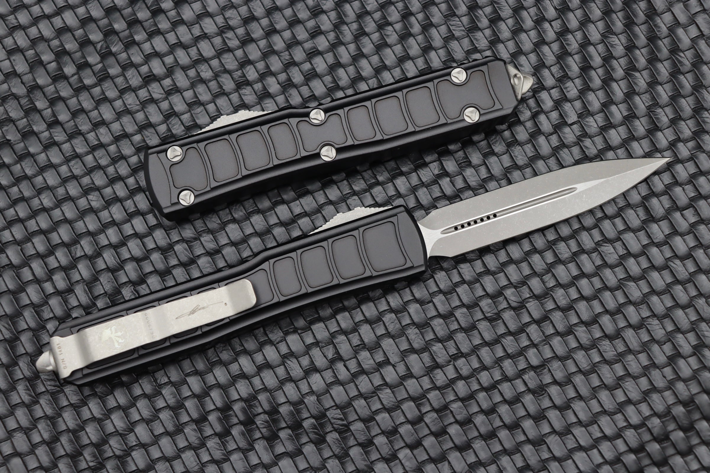 Microtech Ultratech 2 II Double Edge Apocalyptic Standard & Black Signature Series 122II-10APS