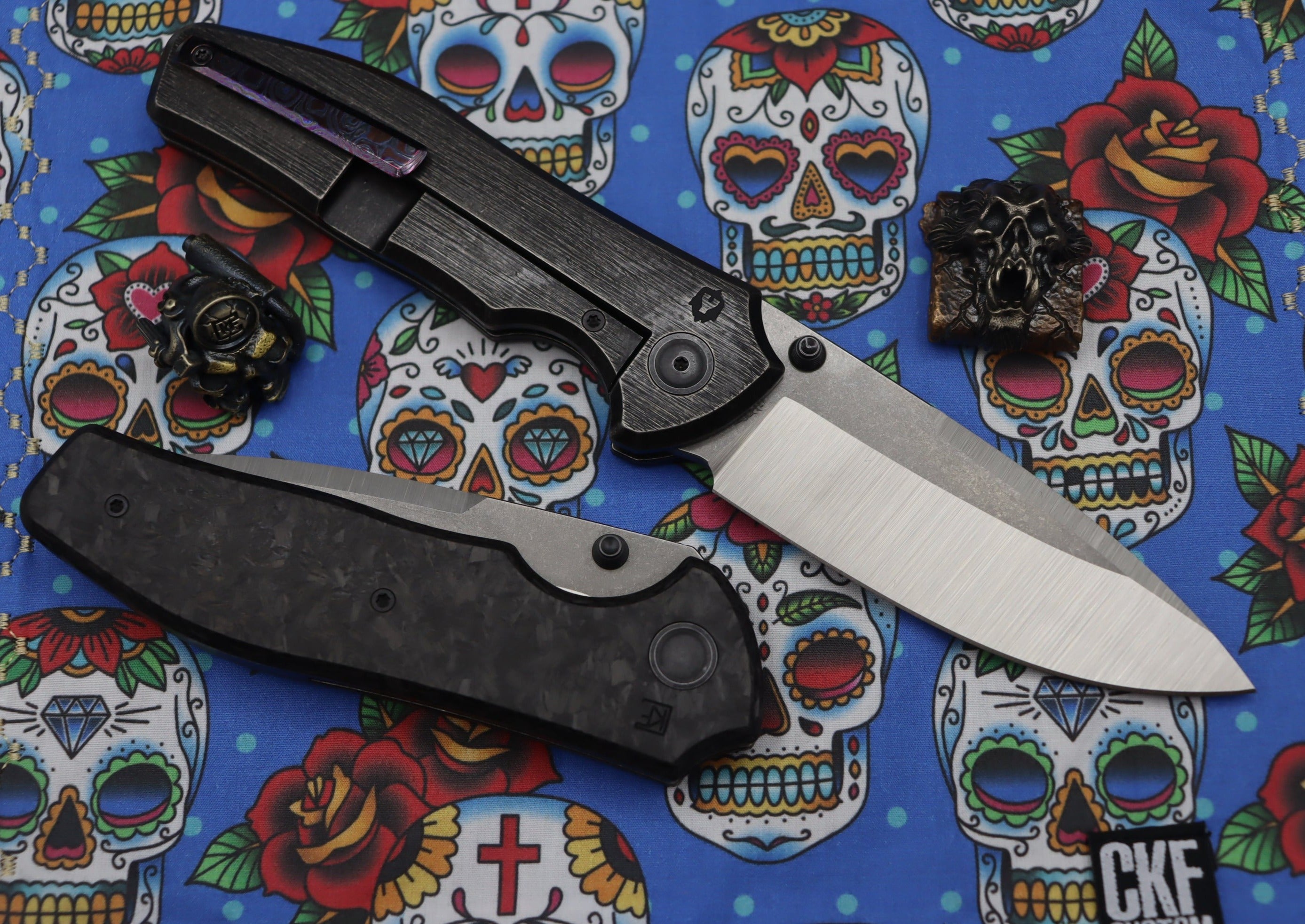 Custom Knife Factory Yeti521454 Chimera M390 Zirc Carbon Fiber w/ Zircuti Clip