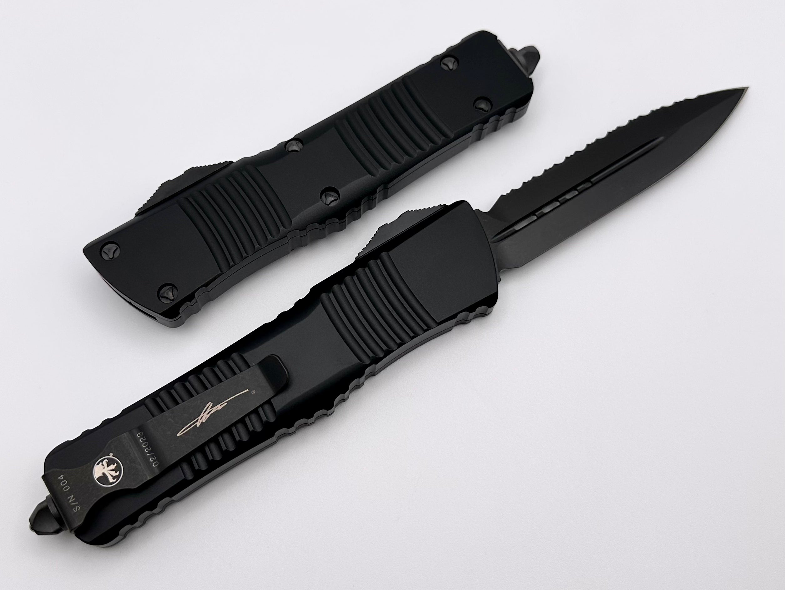 Microtech Combat Troodon Double Edge Full Serrated Tactical DLC Standard 142-3DLCTS