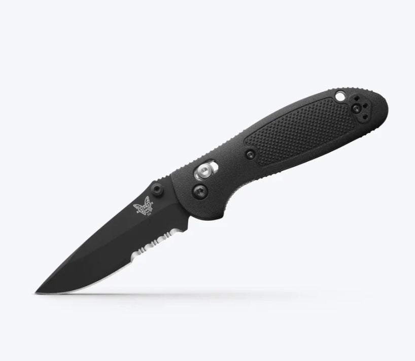 Benchmade Mini Griptilian Black Grivory & Black Serrated  Drop Point 556SBK-S30V