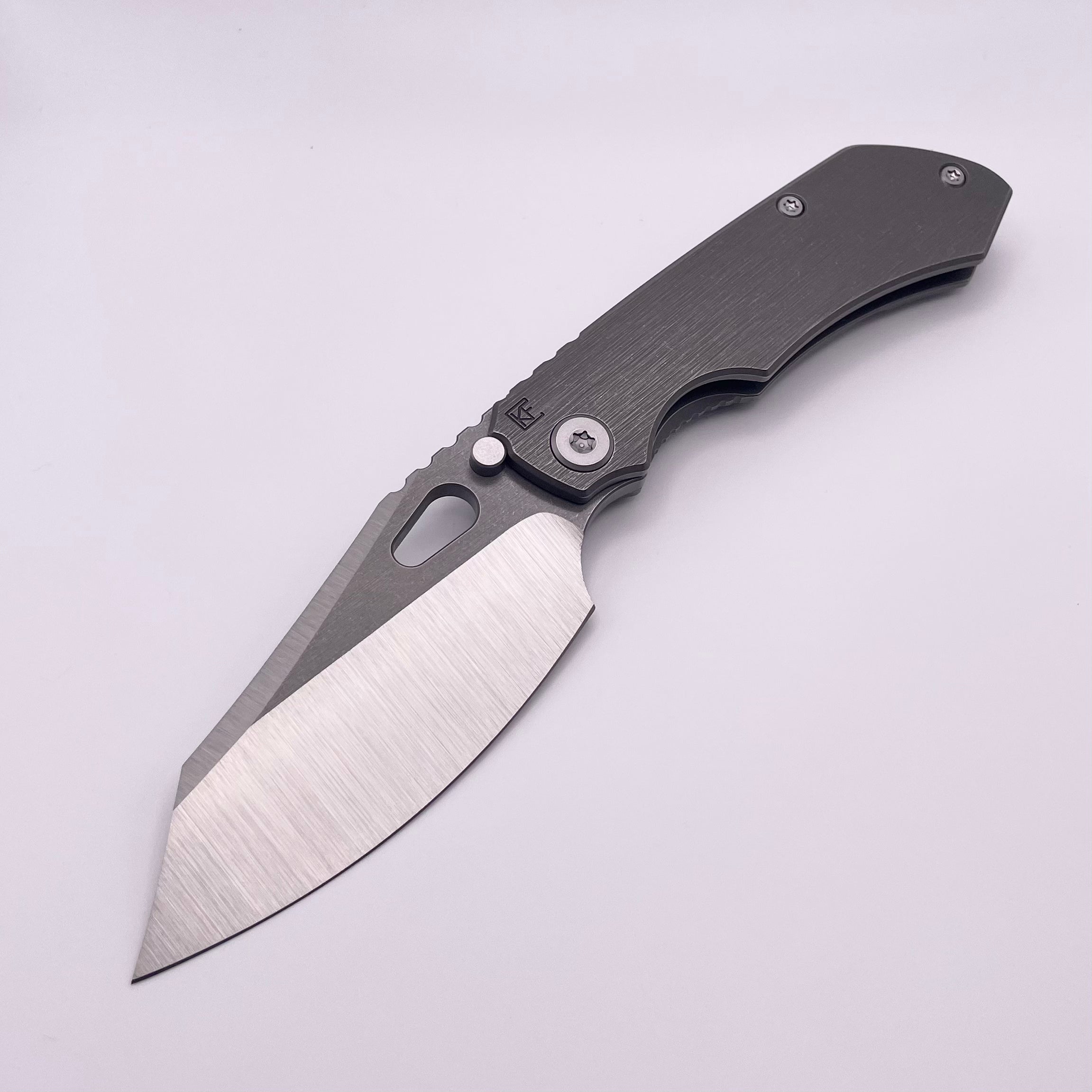 BLEMISH Custom Knife Factory Rotten Design Evo 4.0 Machine Grind S90V w/ Tumbled Handles