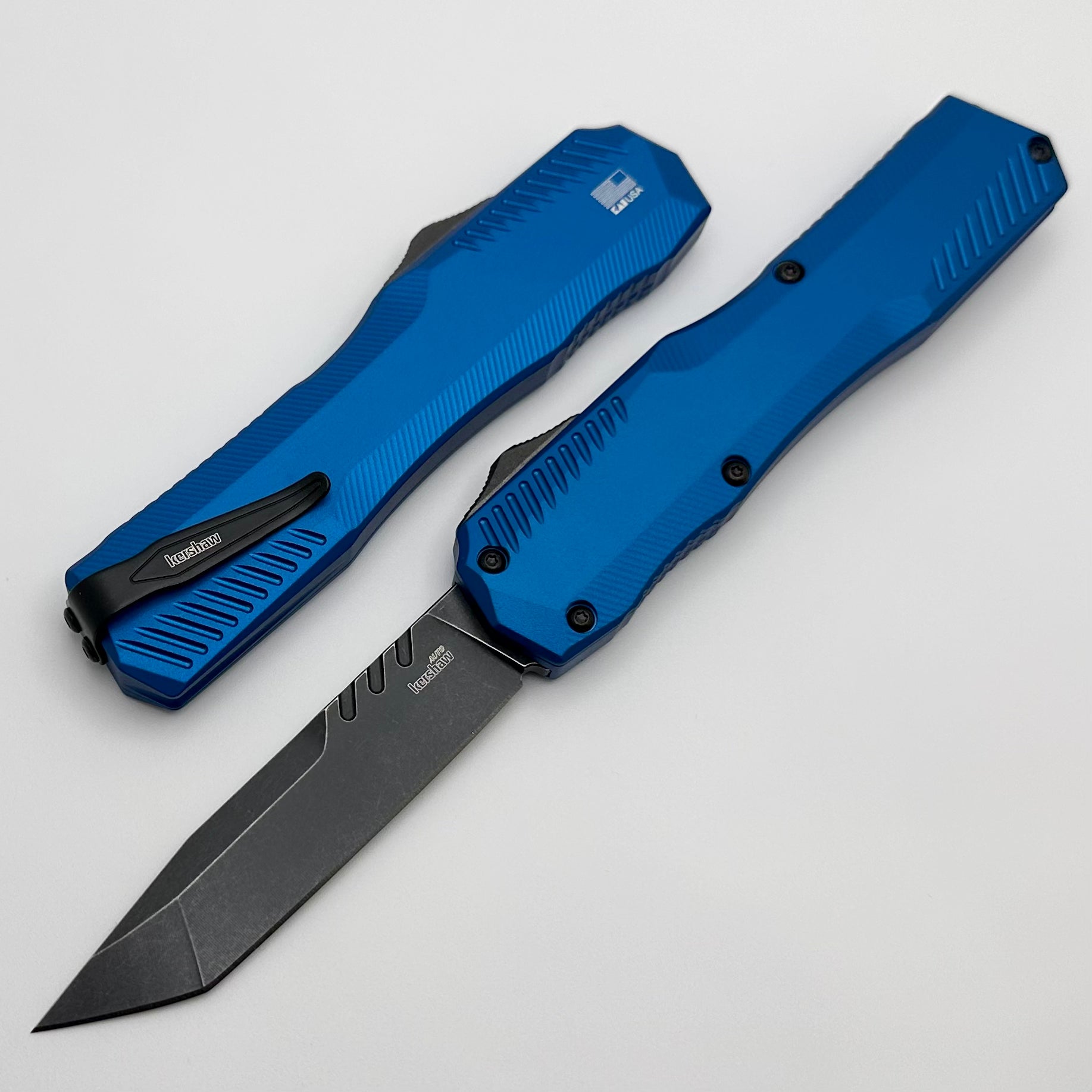 Kershaw Livewire Blue Aluminum w/ Blackwash Tanto 9000TBLUBW