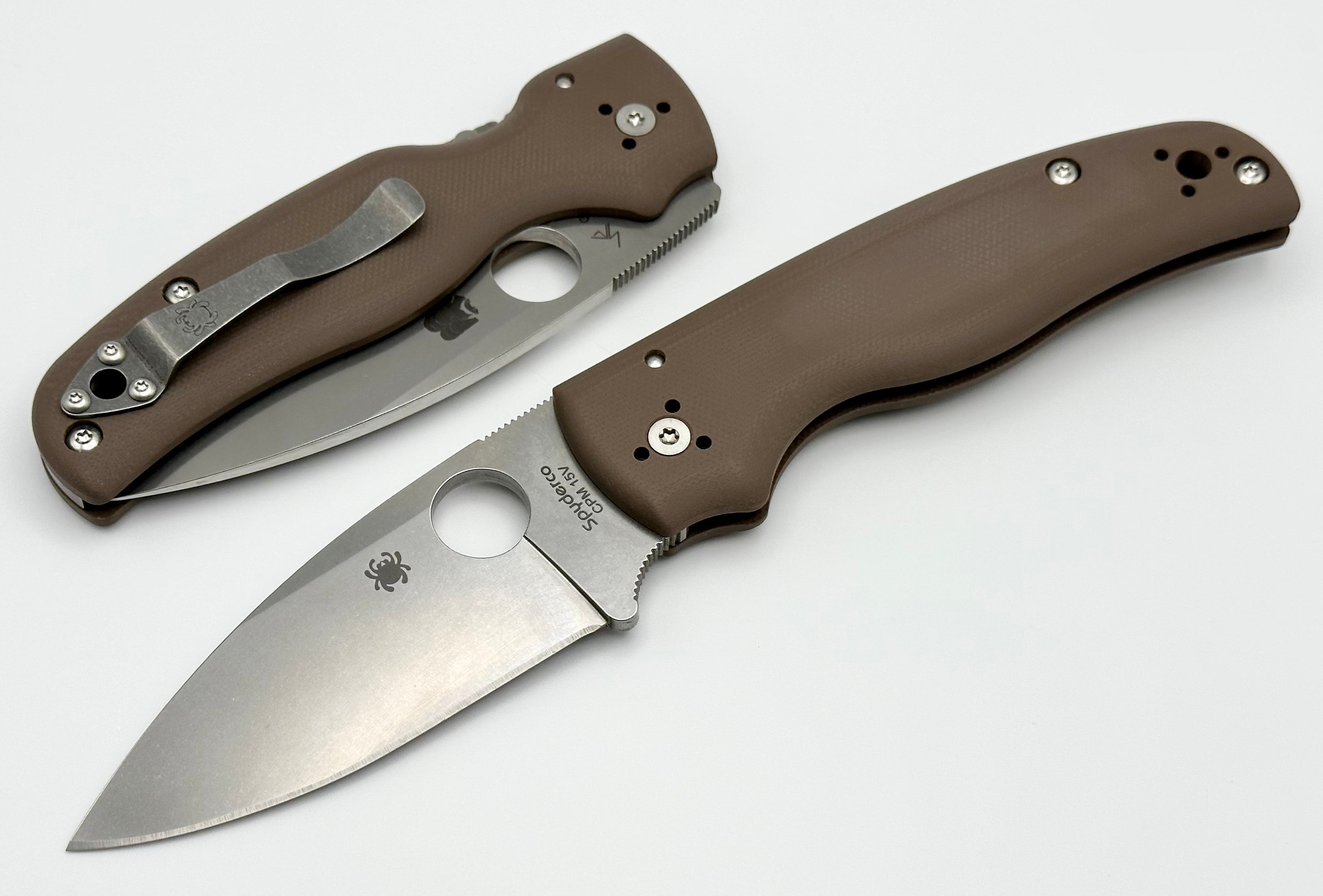 Spyderco Knives Shaman Brown G10 & CPM-15V C229GBN15V ONE PER HOUSEHOLD