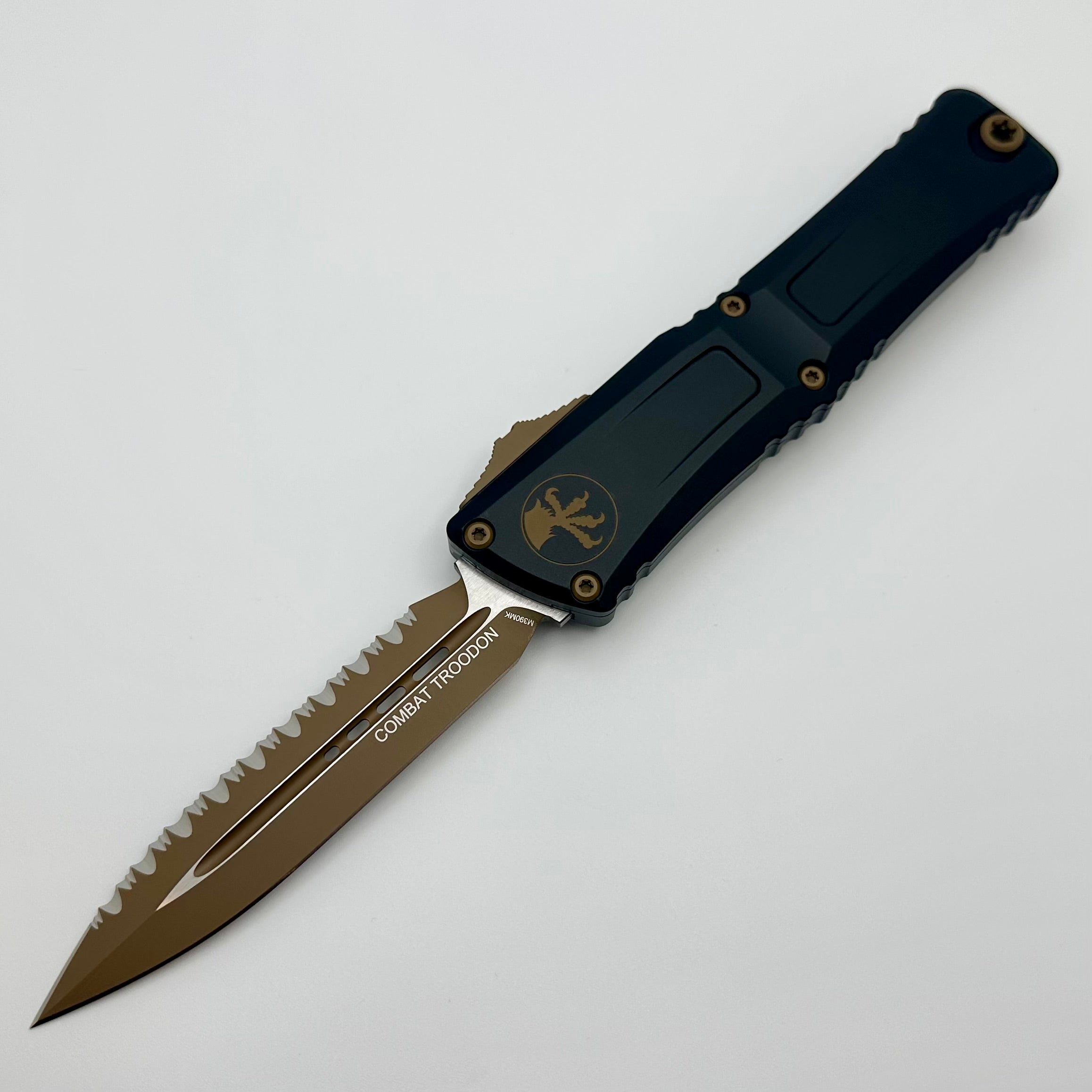 Microtech Knives Combat Troodon Gen III Prototype Black D/E F/S w/ Dark Earth Accents