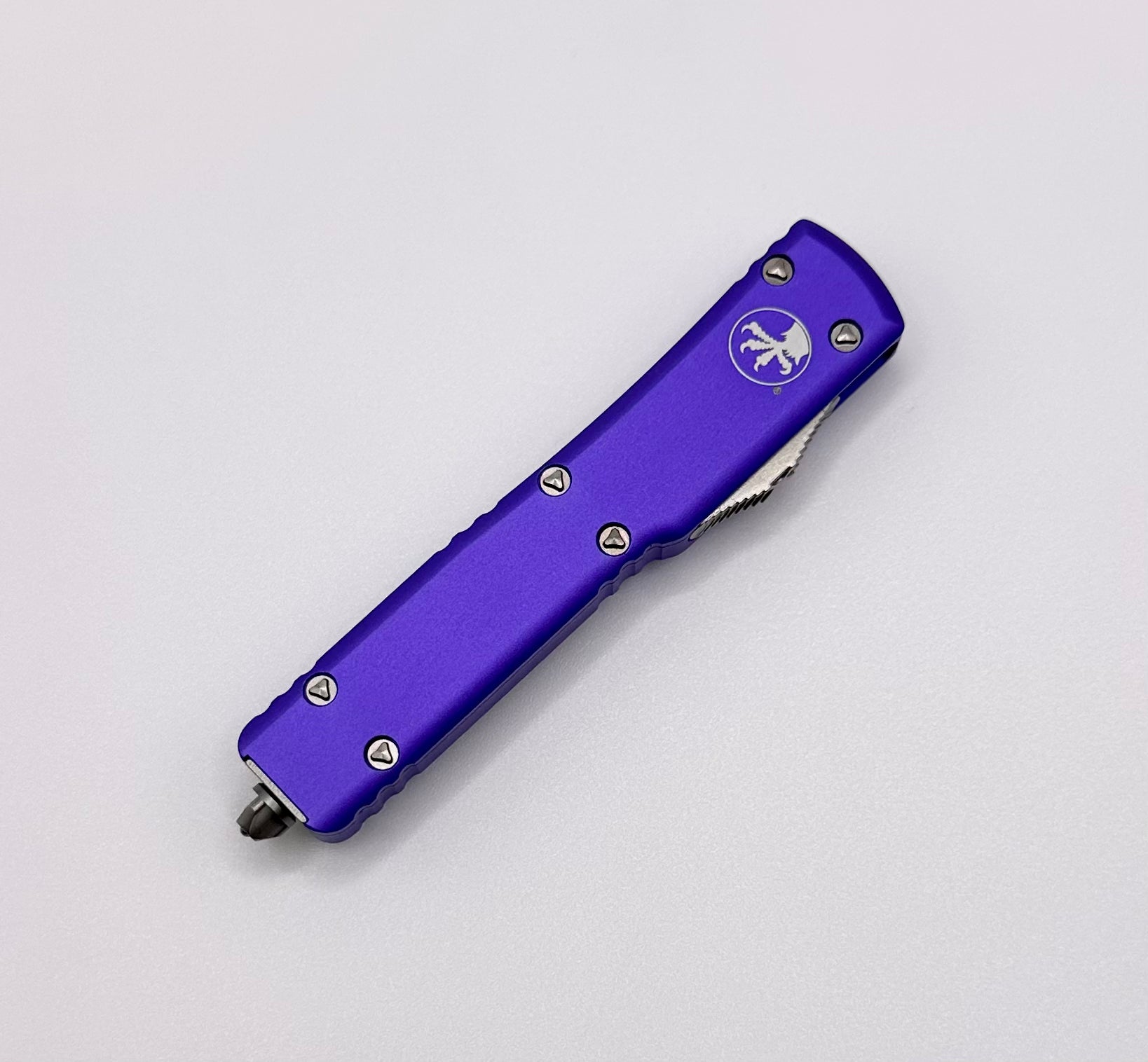 Microtech UTX-70 Tanto Edge Stonewash & Purple 149-10PU