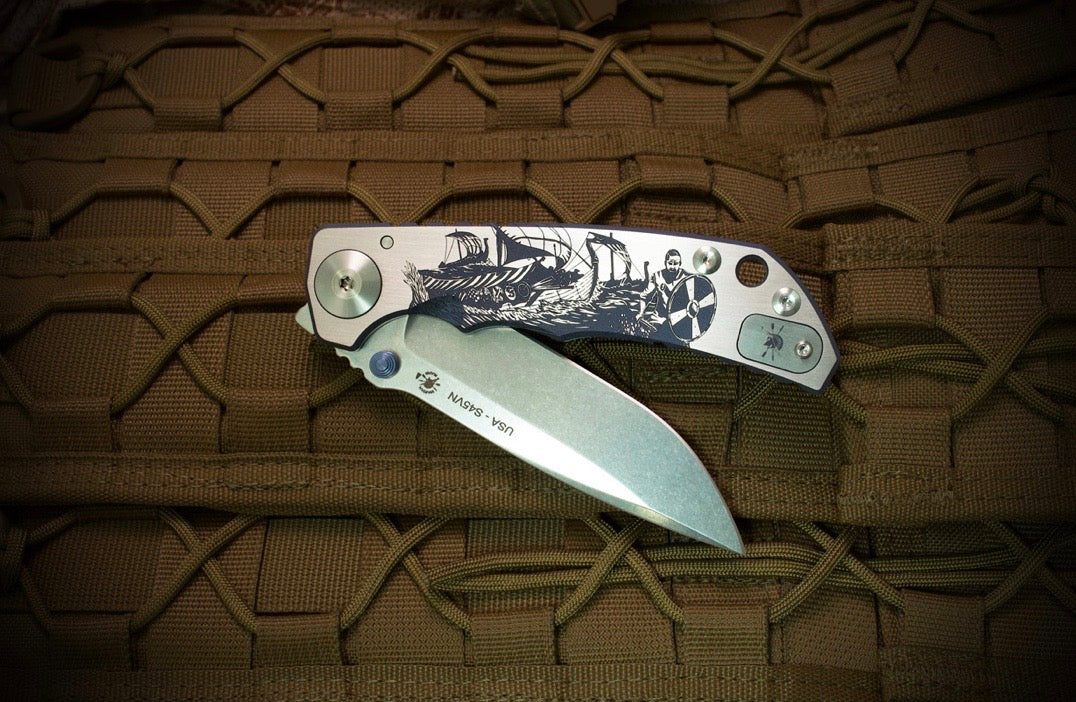 Spartan Blades Harsey Folder 2022 Special Edition Viking Long Boat