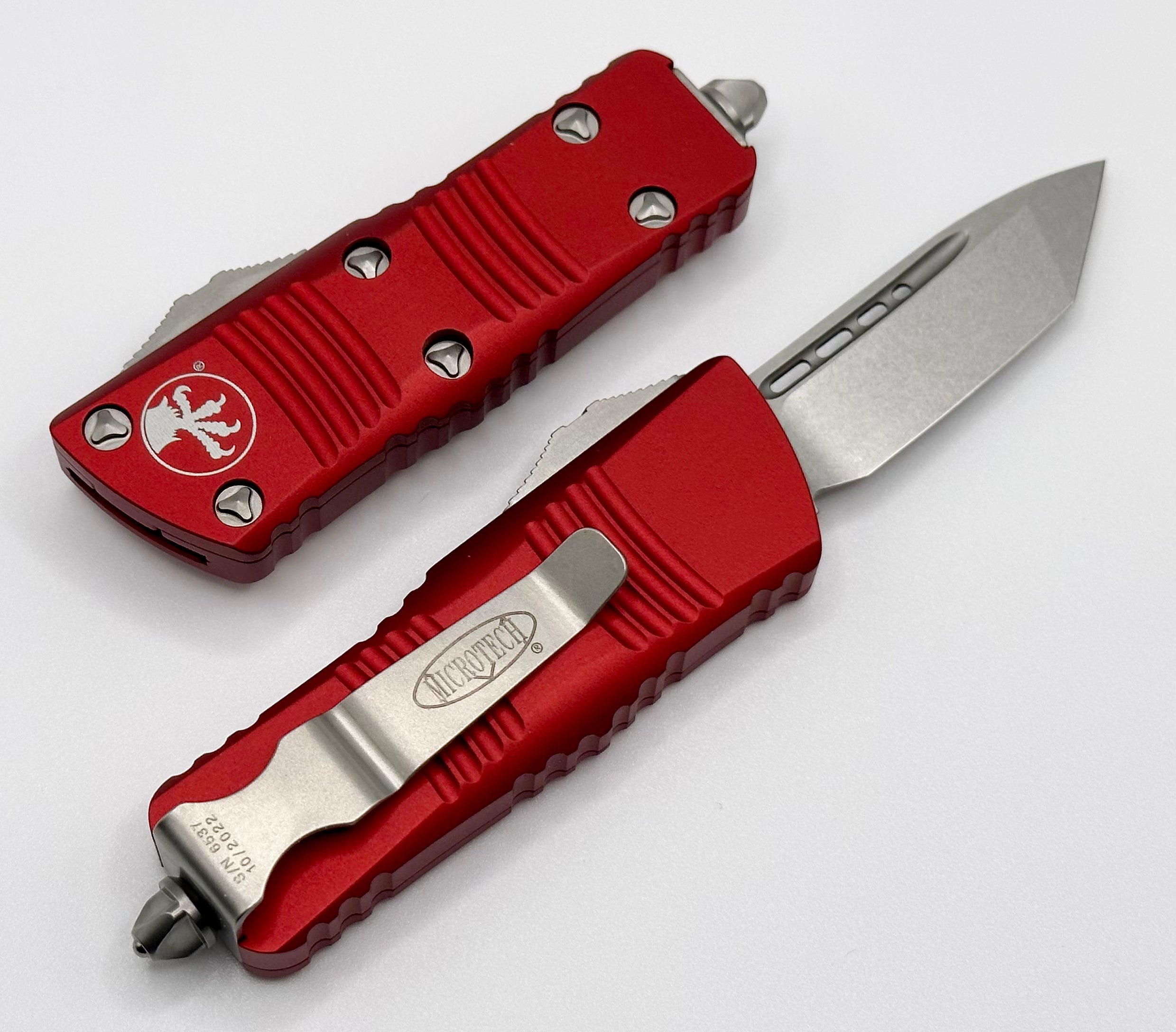 Microtech Troodon Mini Tanto Stonewash & Red 240-10RD