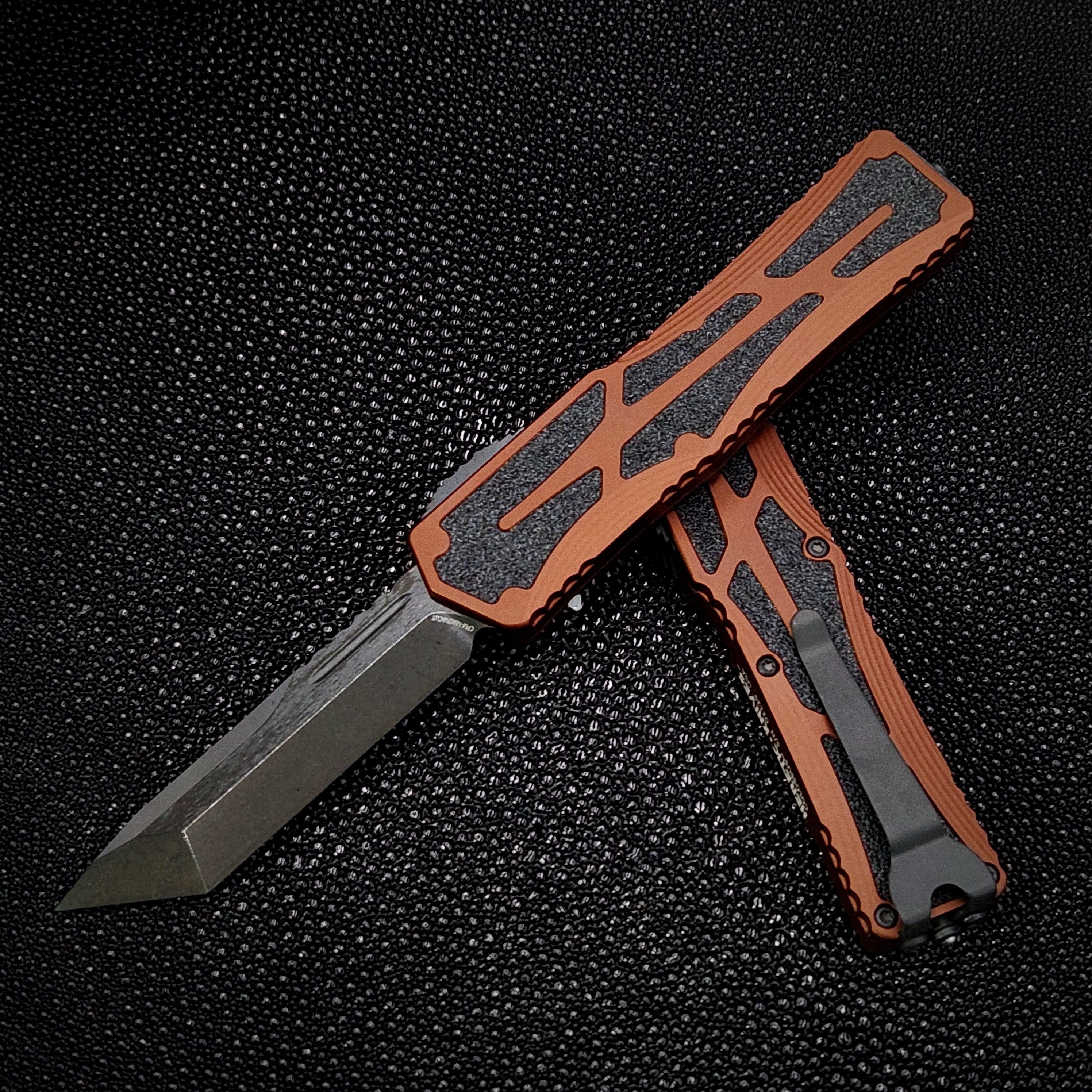 Heretic Knives Colossus DLC Tanto Magnacut & Root Beer Handle H040-6A-RB