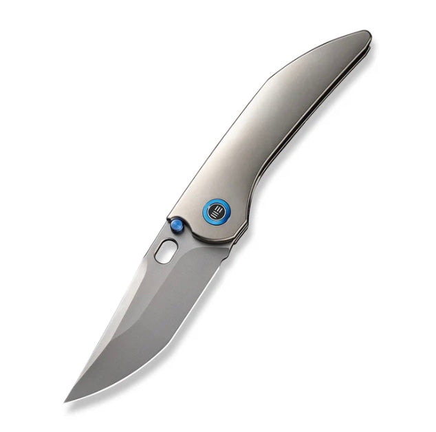 We Knife Attor Polished Bead Blasted Titanium Integral Handle w/ Polished Bead Blasted 20CV WE23037B-2