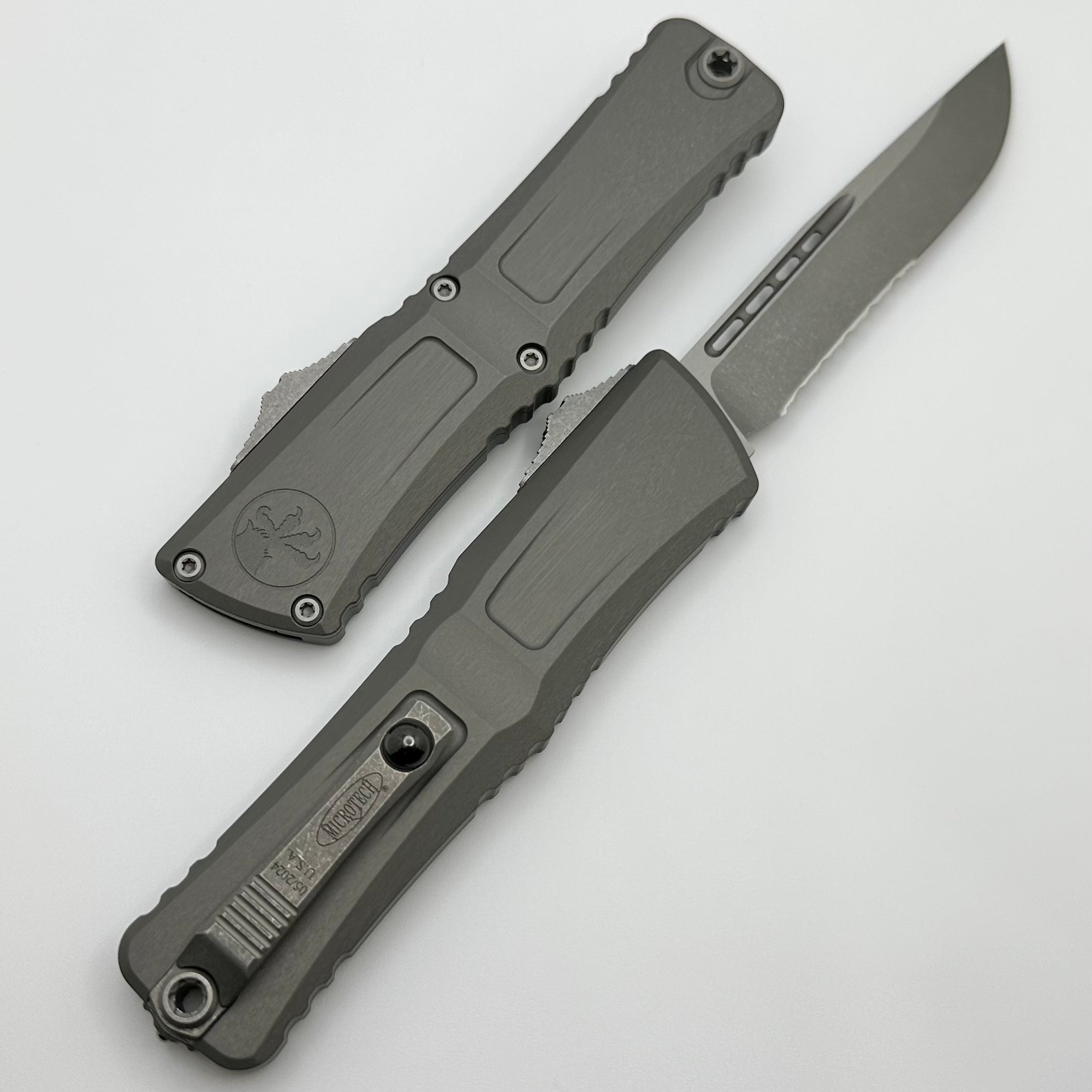 Microtech Knives Combat Troodon Gen III Natural Clear Apocalyptic Partial Serrated S/E 1143-11APNC