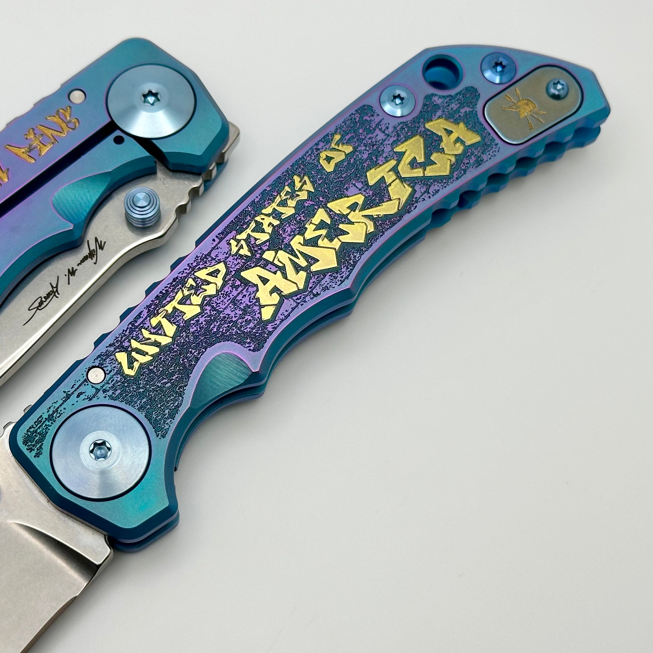 Spartan Blades Harsey Folder 2024 Special Edition USA Let Freedom Ring Graffiti SF5GRAF