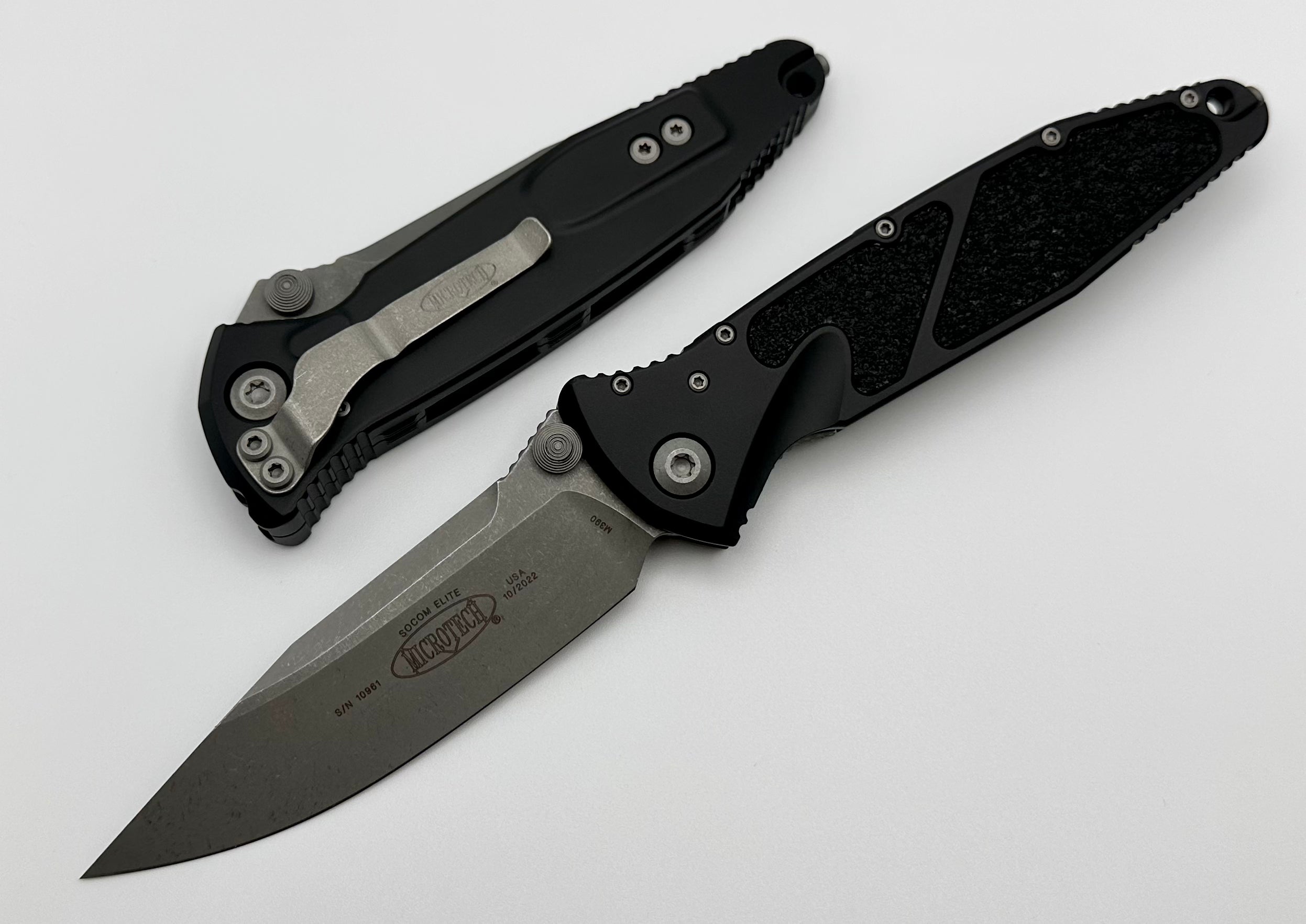 Microtech Socom Elite Single Edge Apocalyptic Standard Manual & Black 160-10AP