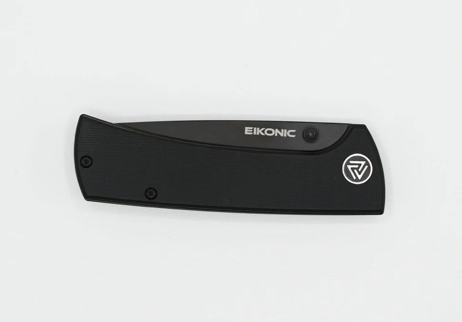 Eikonic Knives RCK9 Night Black G-10 & Black Serrated D2 100BBS