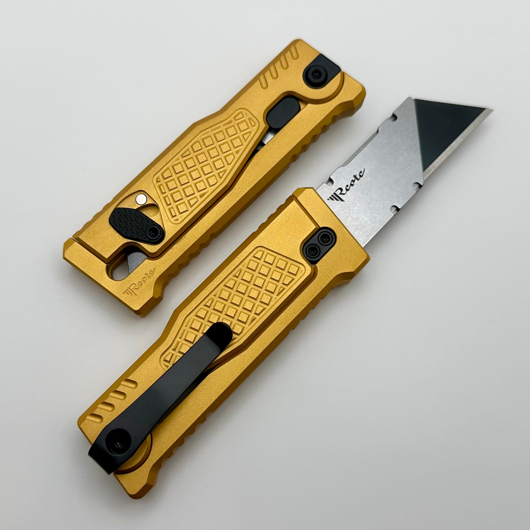 Reate EXO-U Utility Diamond Pattern Yellow Aluminum Handle