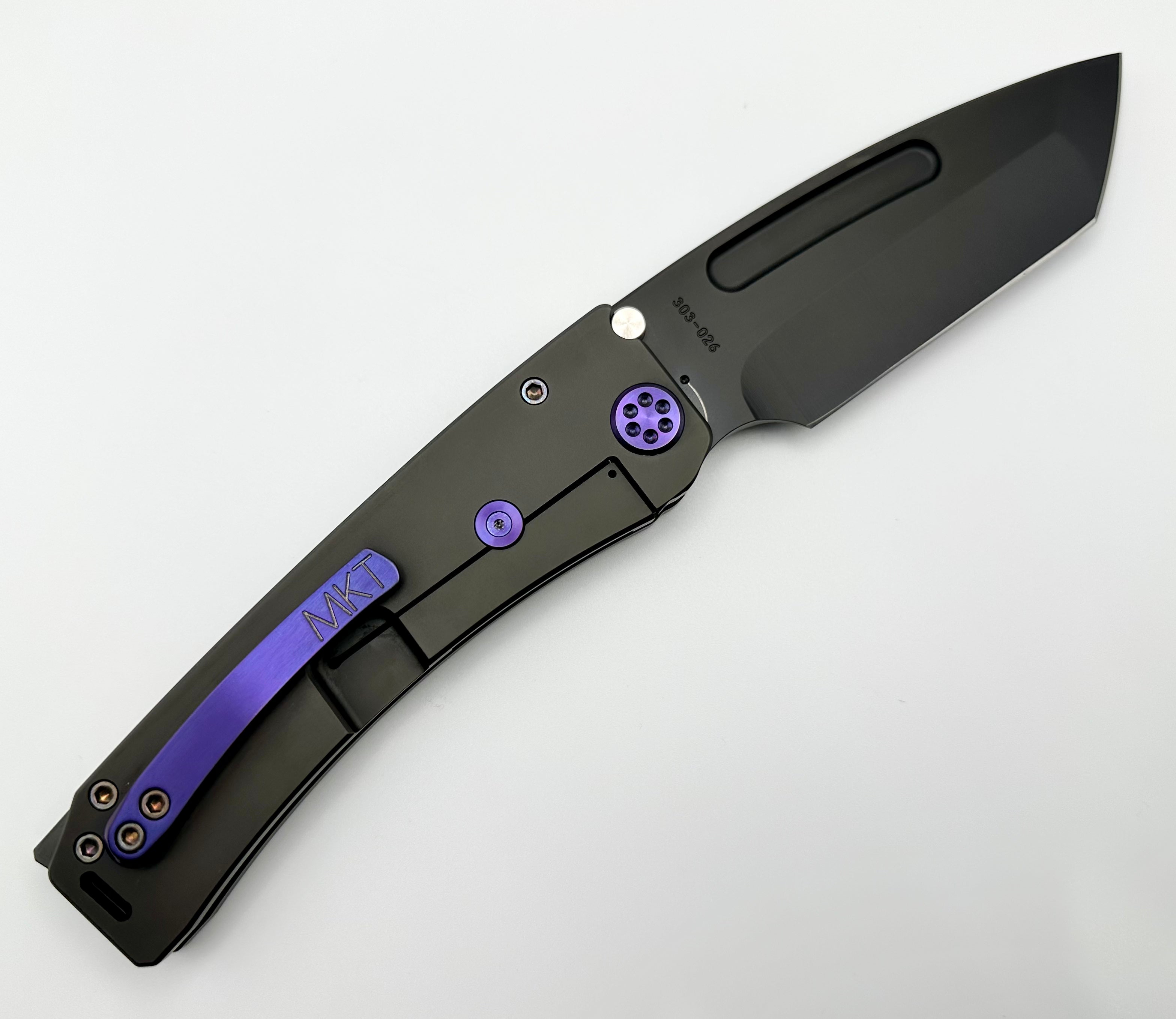 Medford Marauder H Tanto S45 PVD w/ PVD Handles & Violet Hardware/Clip