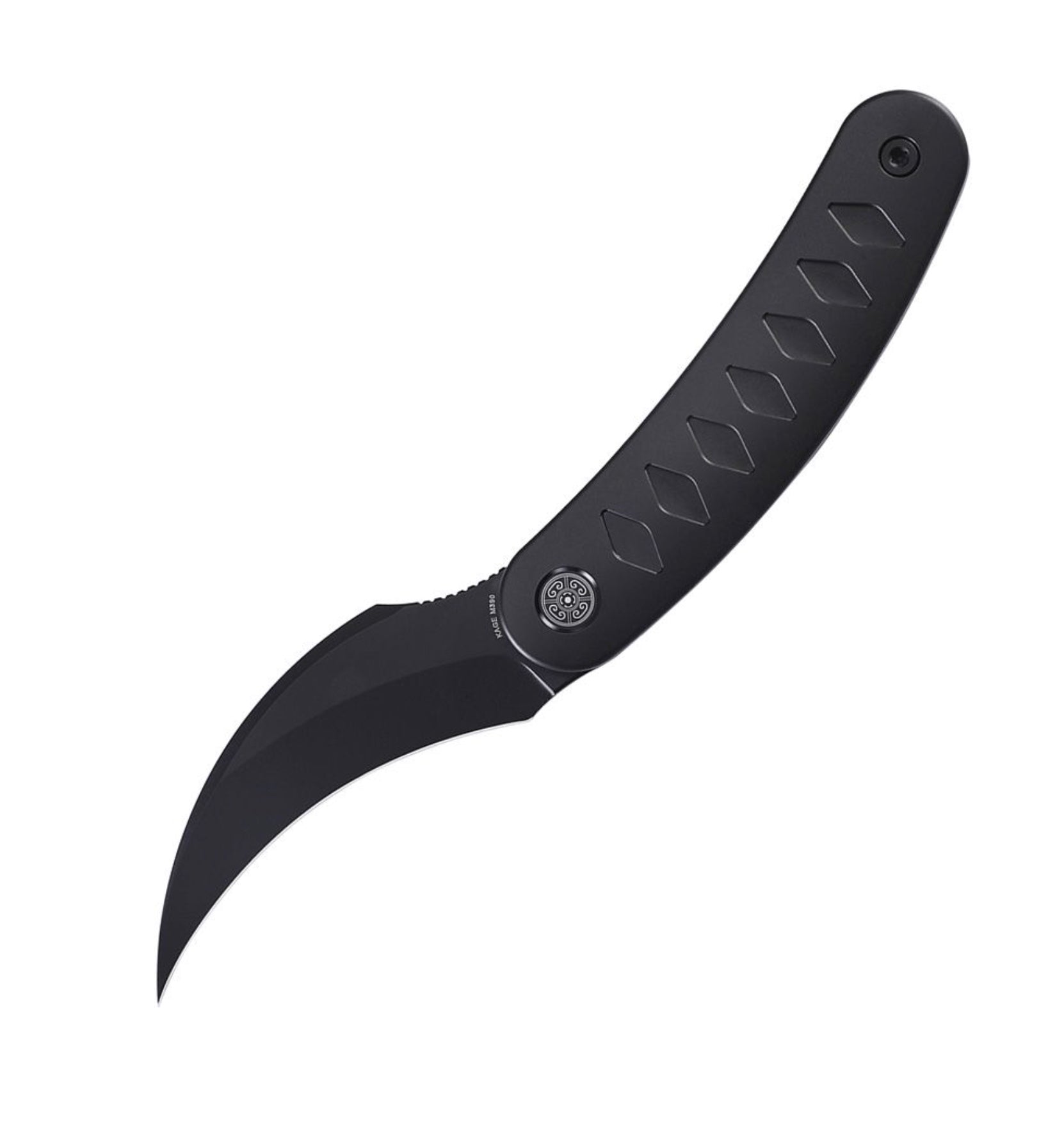 Cavol Kage Black Milled Titanium Handle w/ Black Stonewash M390 C03DW