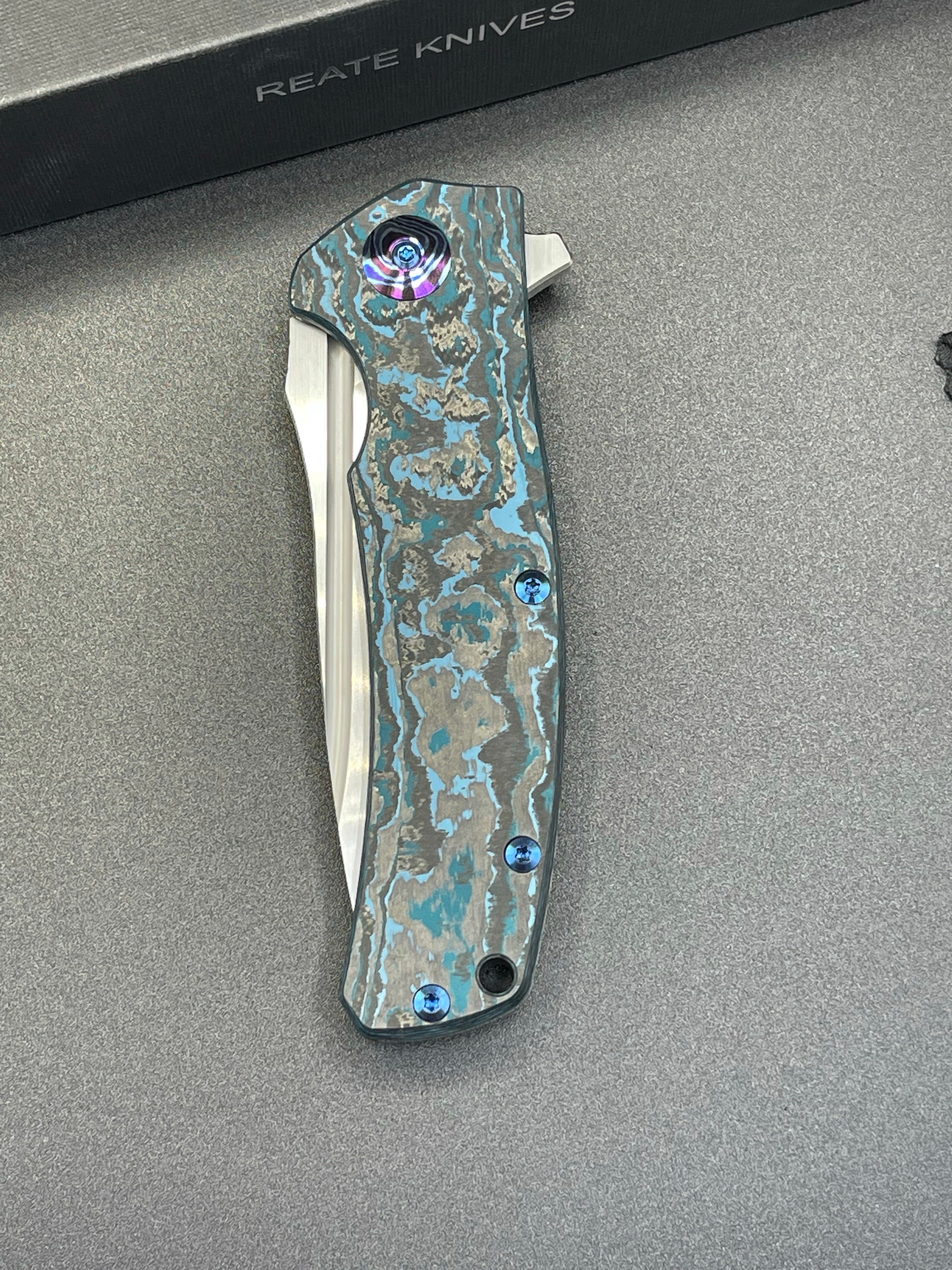 Reate Knives Horizon D Artic Storm Fat Carbon & Chad Nichols MokuTi Exclusive