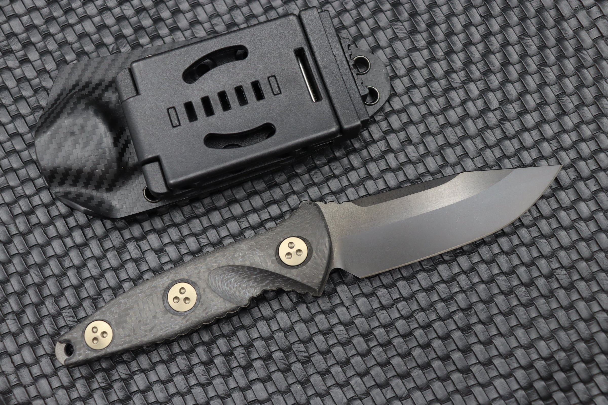 Microtech Socom Alpha Mini Single Edge Black DLC & Carbon Fiber 113M-1DLCCFS