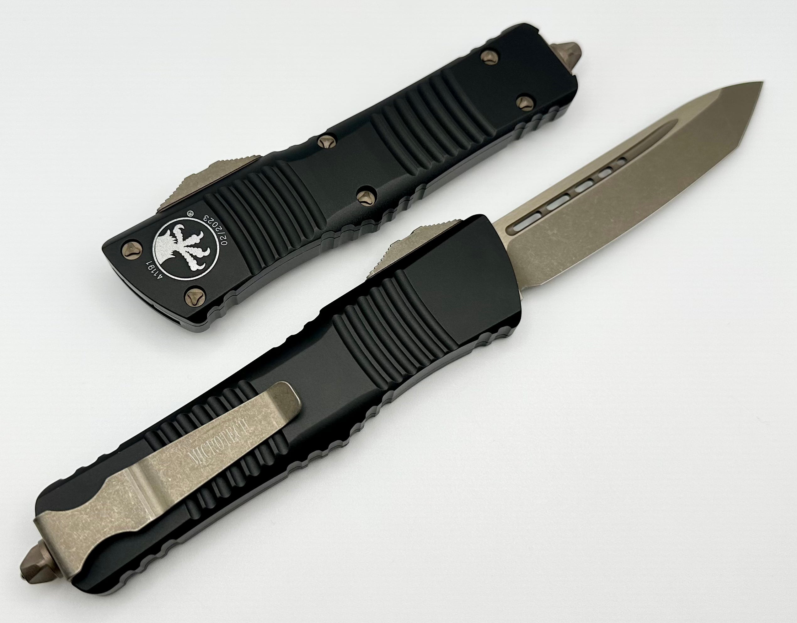 Microtech Combat Troodon Tanto T/E Bronze Apocalyptic & Black 144-13AP