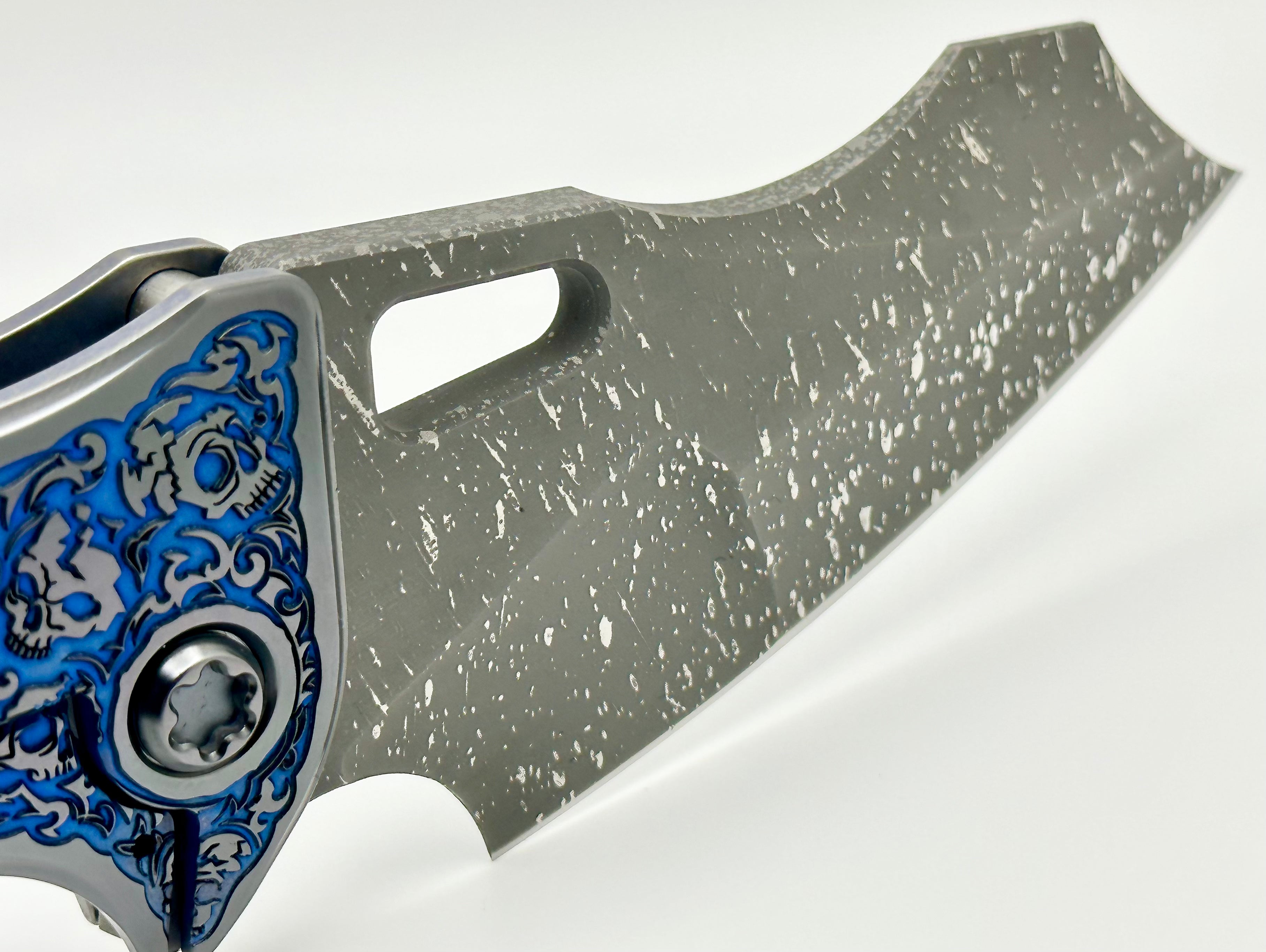 Borka Blades Mike Bond Shylock Blue/Black Hula Skulls & Guru Compound Grind