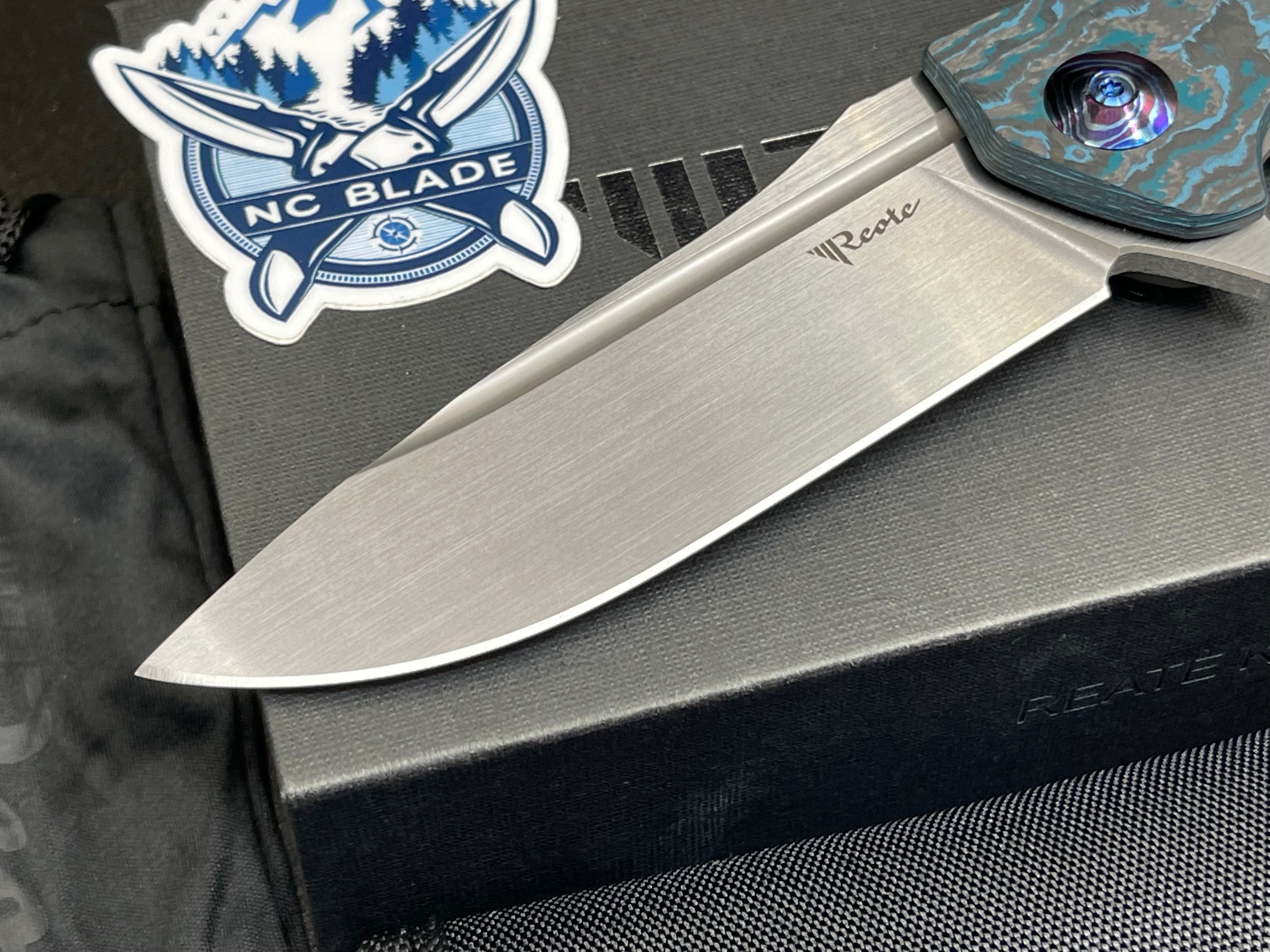 Reate Knives Horizon D Artic Storm Fat Carbon & Chad Nichols MokuTi Exclusive