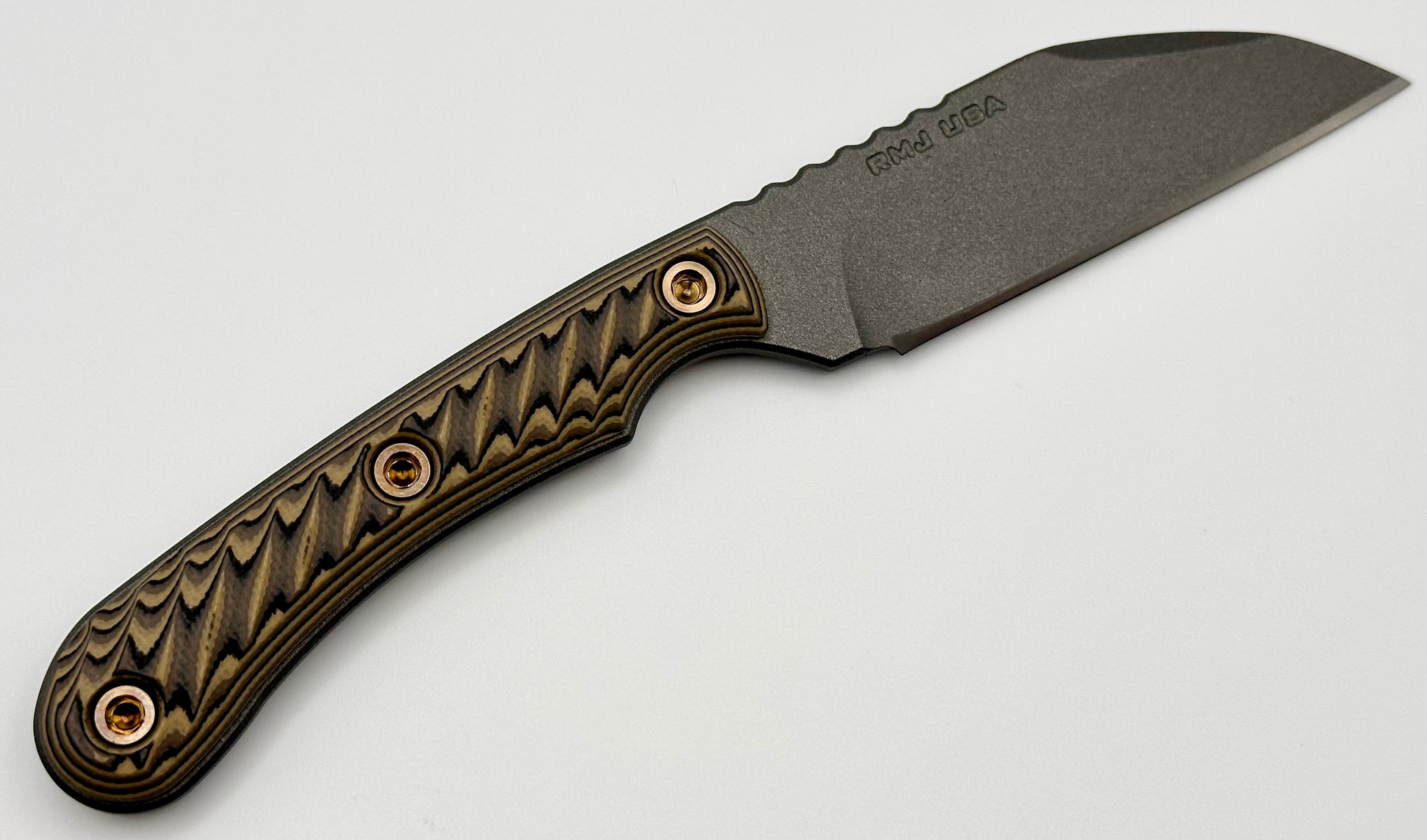 RMJ Tactical Coho Nitro-V & Hyena Brown G-10 Fixed Blade