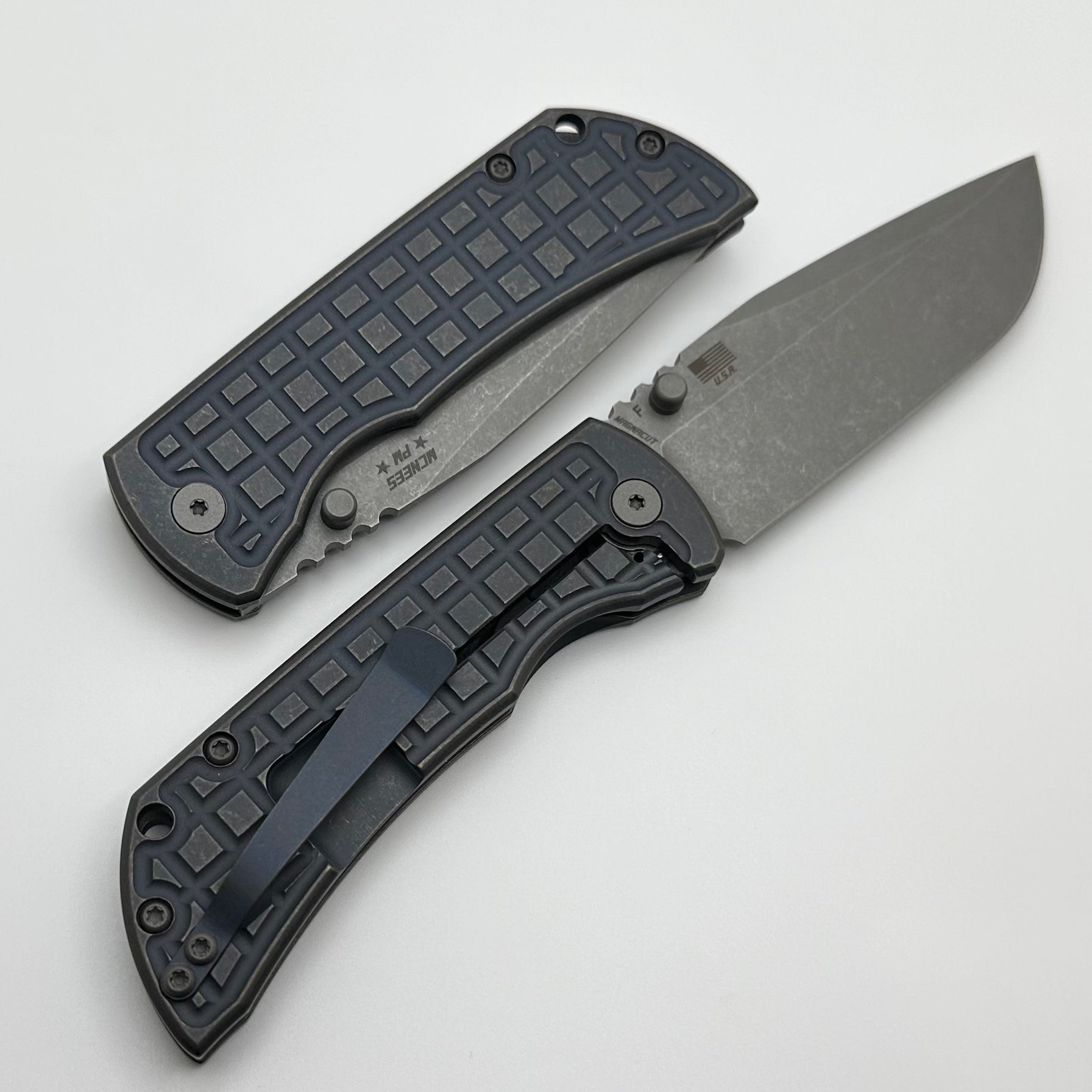 McNees Performance Machined Mac 2 3.5 Blue & Bronze Atomic Frag w/ Matte Stonewash MagnaCut