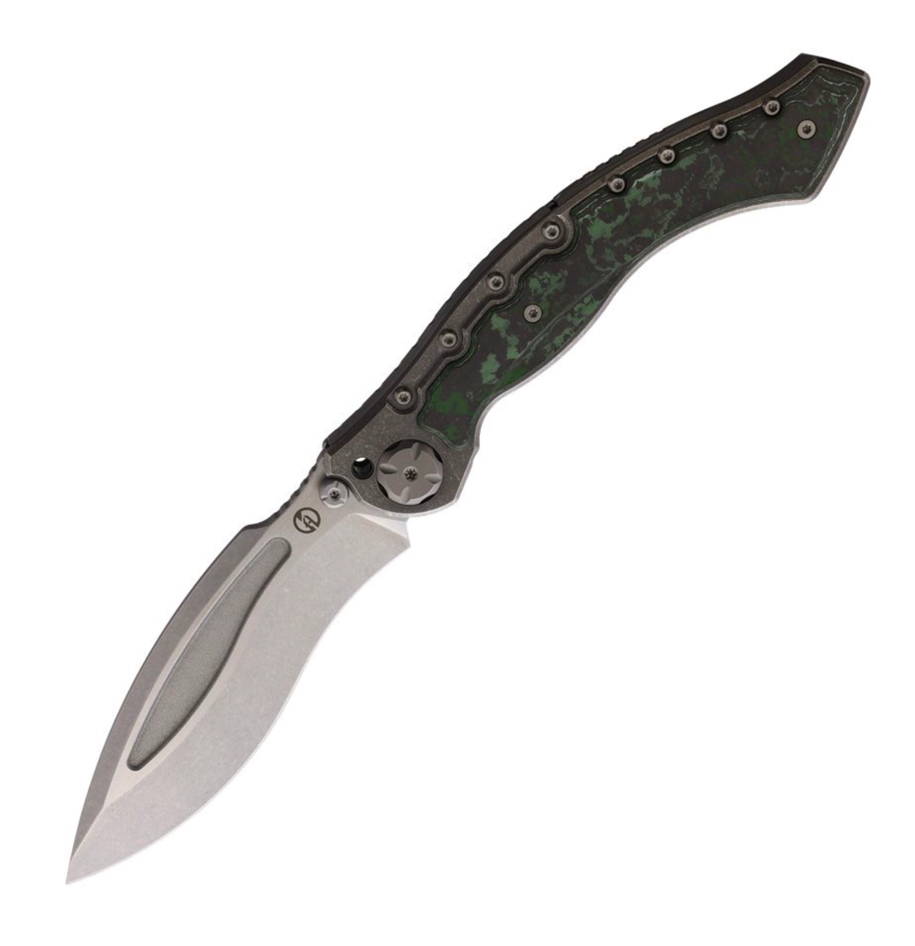 Maxace Vortex Green Carbon Fiber Titanium Framelock & M390 M04C