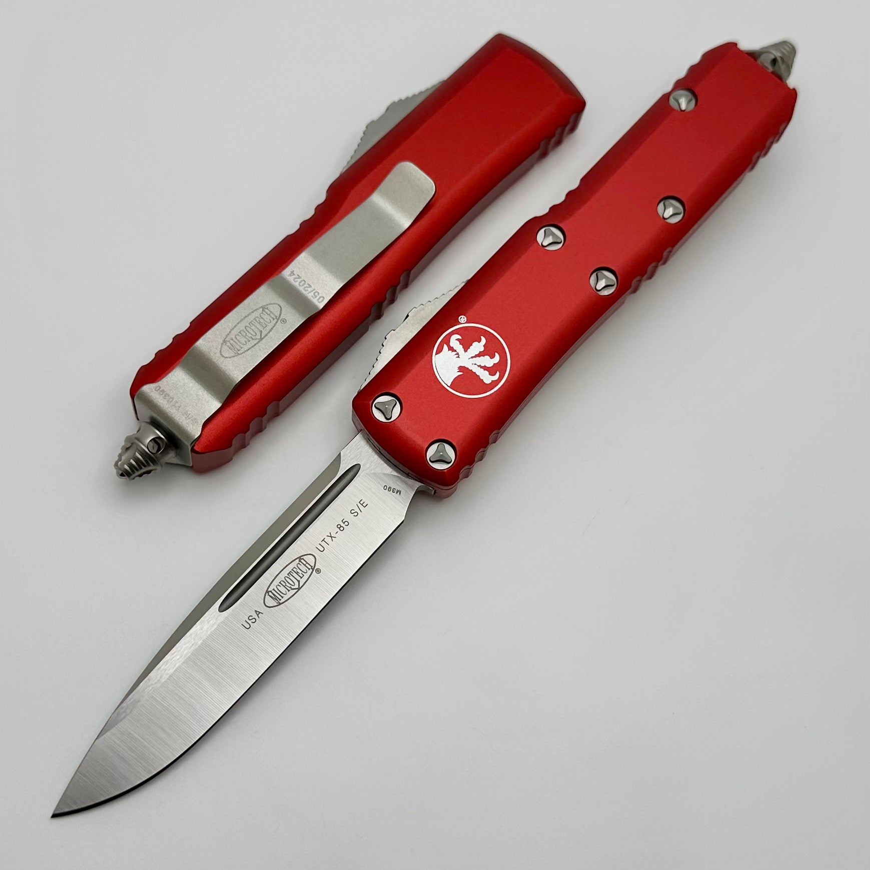 Microtech UTX-85 S/E Satin Standard & Red 231-4RD