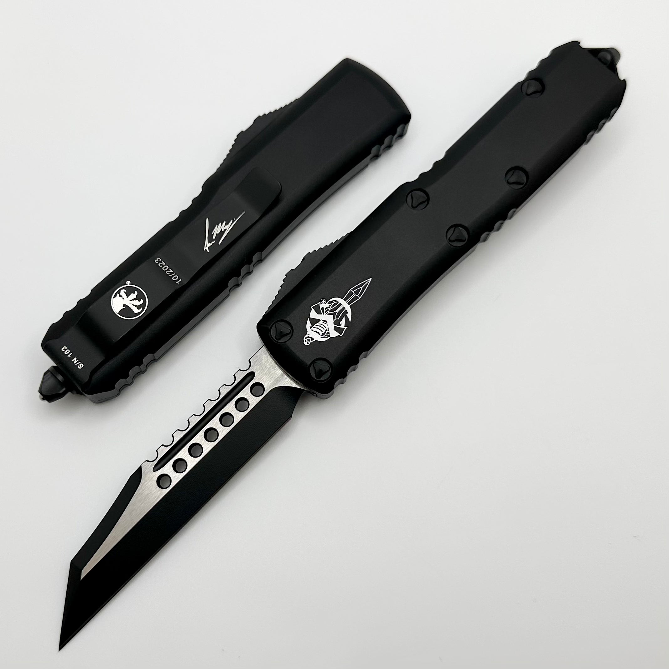 Microtech UTX-85 Warhound Black Tactical Standard Signature Series 719W-1TS