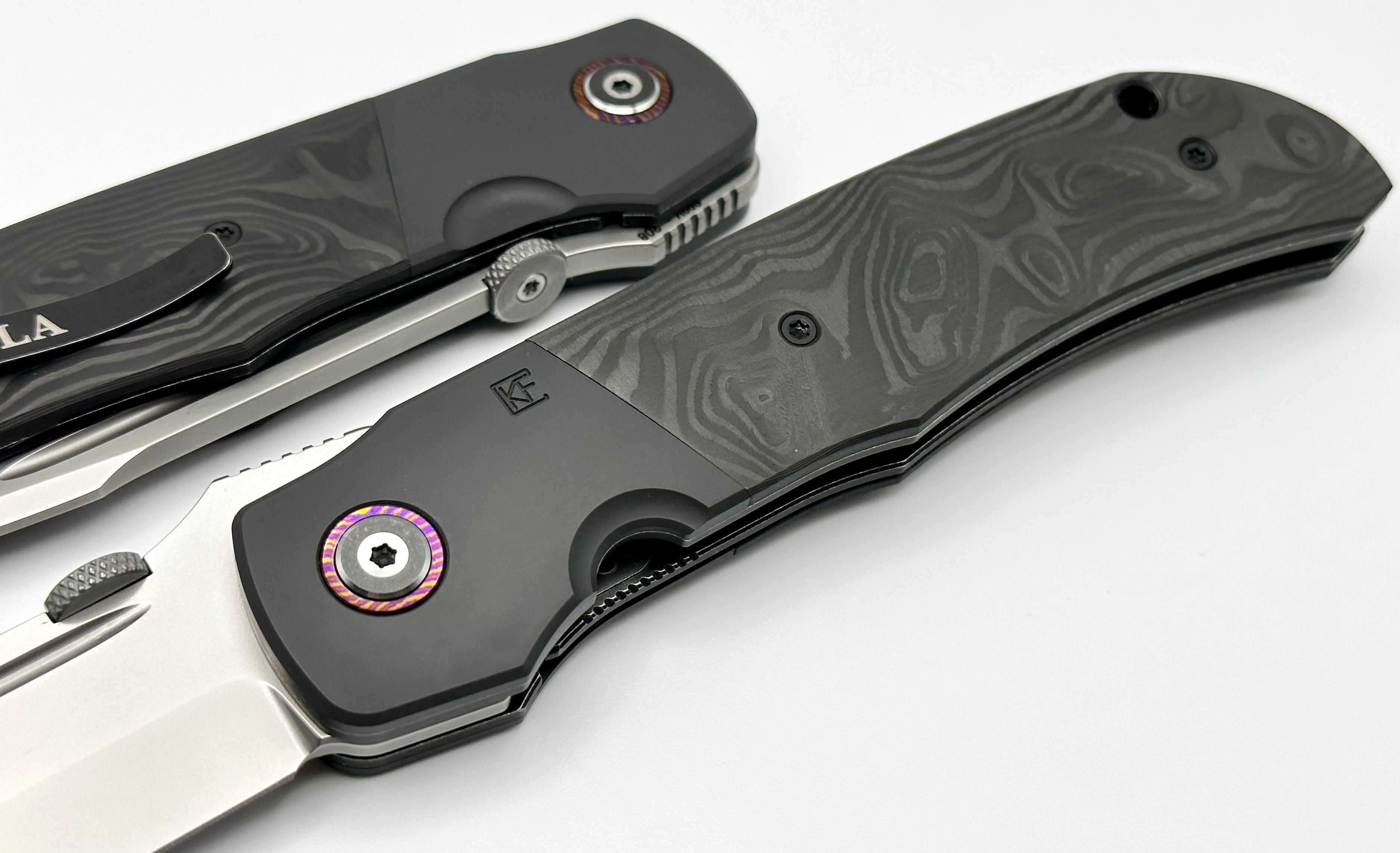 BLEMISH Custom Knife Factory Eagle Rock w/ Black Carbon Fiber & S90V