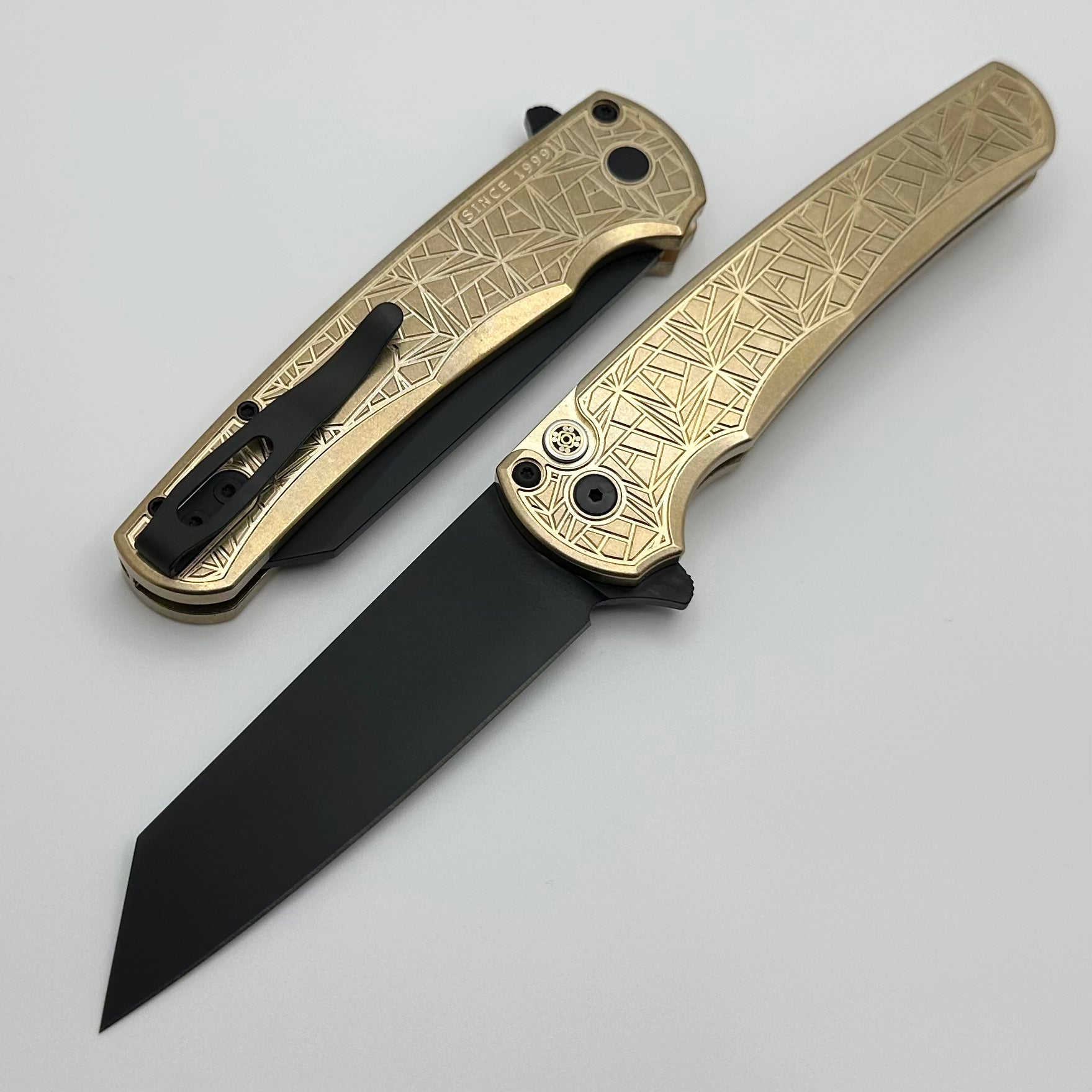 Pro-Tech Malibu Nexus AlBronze Handle w/ Mosaic Button & MagnaCut 5413-Nexus