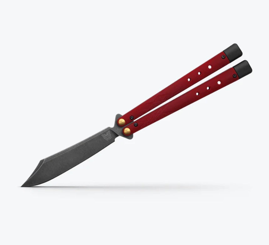 Benchmade Necron Ruby Red G-10 & DLC Battlewash S30V 99BK-1