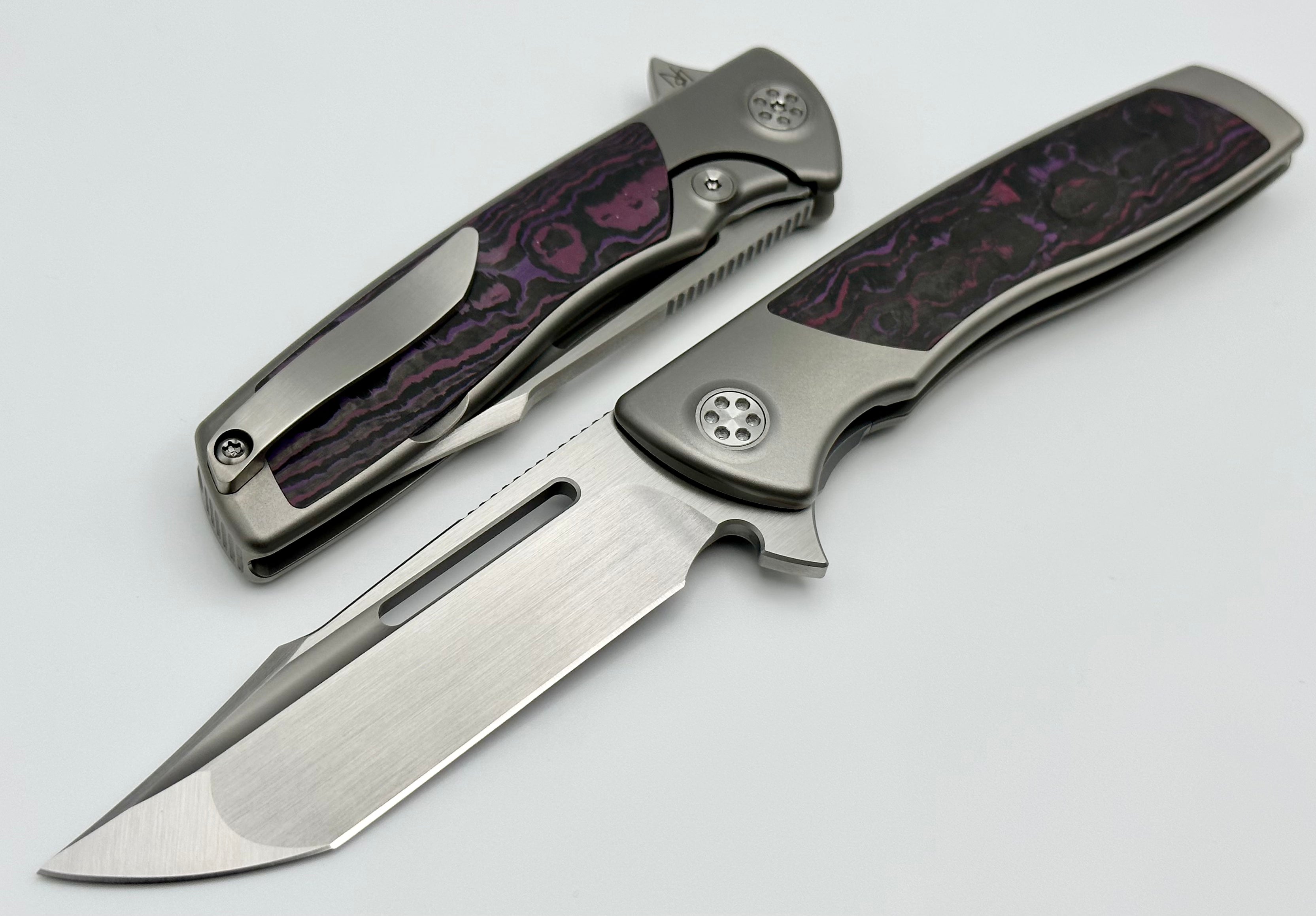 SharpByDesign Mini Evo Purple Haze Fat Carbon & Harpoon M390