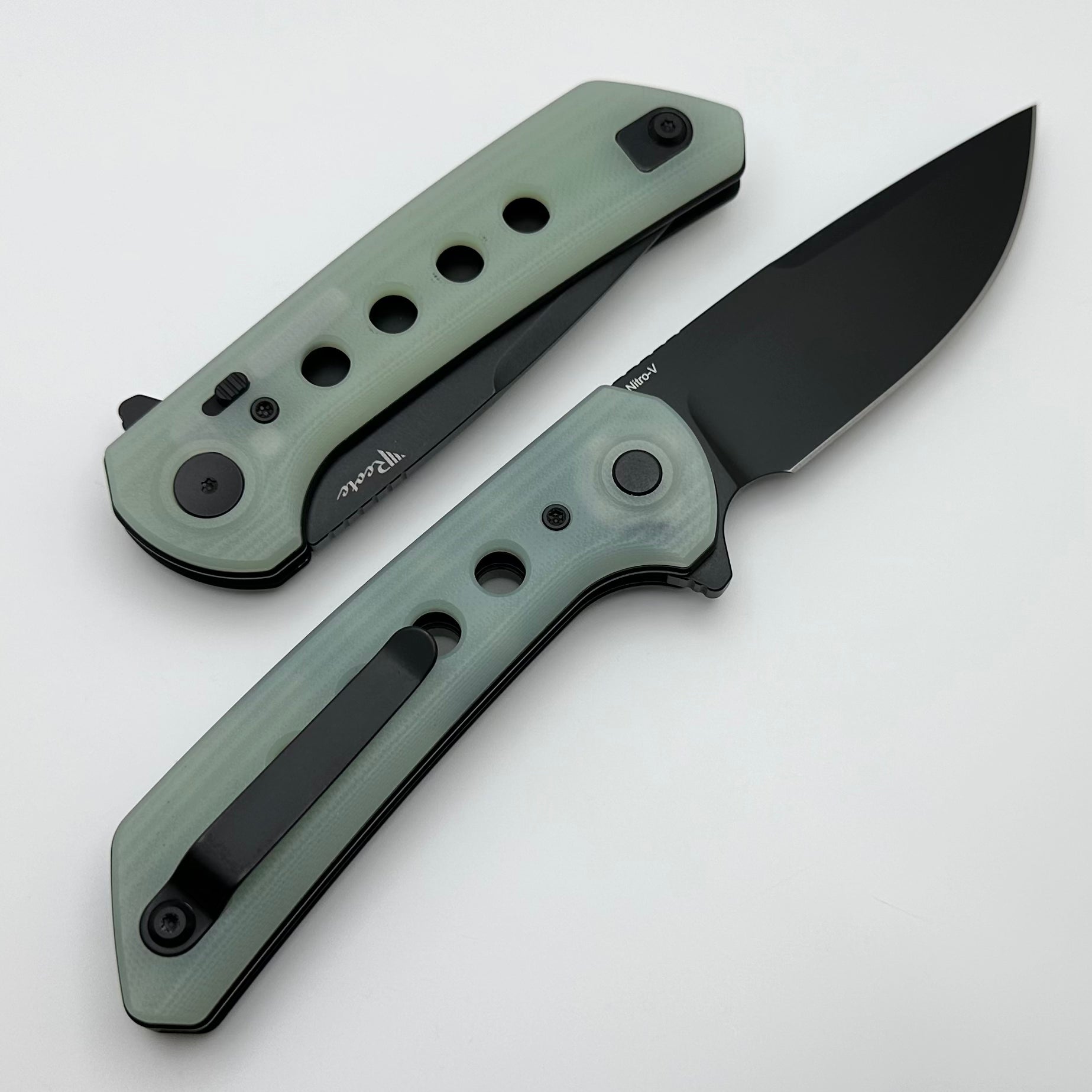 Reate Knives PL-XF Jade G-10 Handles & PVD Nitro-V